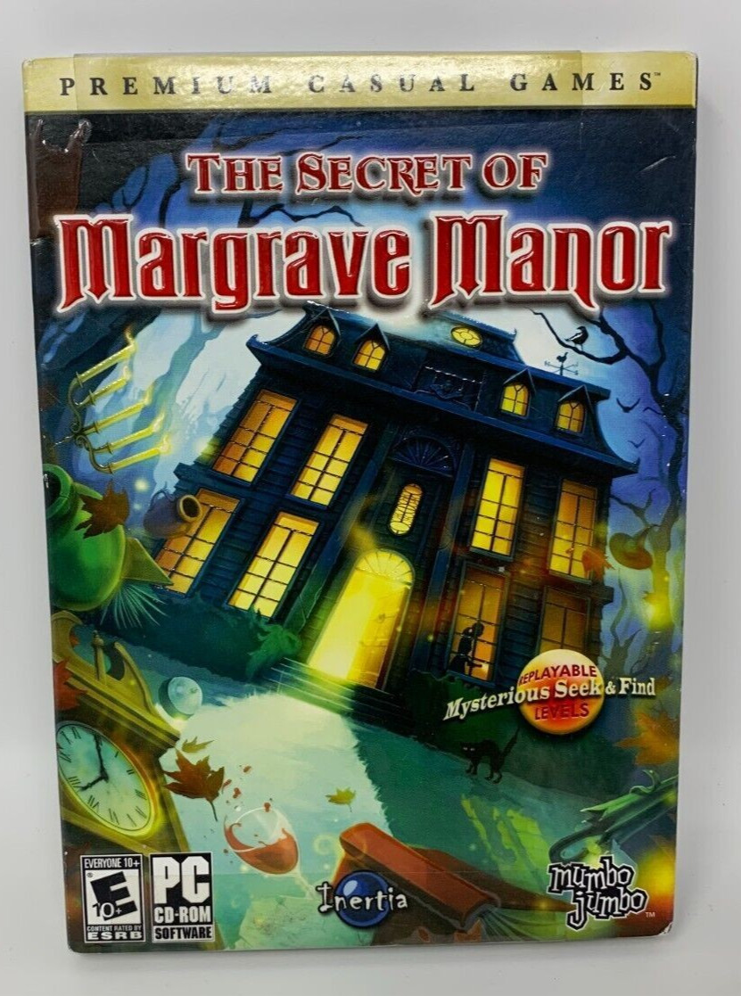 NEW Secret of Margrave Manor (2009 PC Game CD-ROM) Hidden Object/Premium Casual
