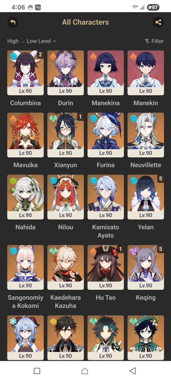 NA Server Genshin Impact C5 R1 Yelan,C2 Columbina, C1 R1 Hu Tao, Ineffa & more!
