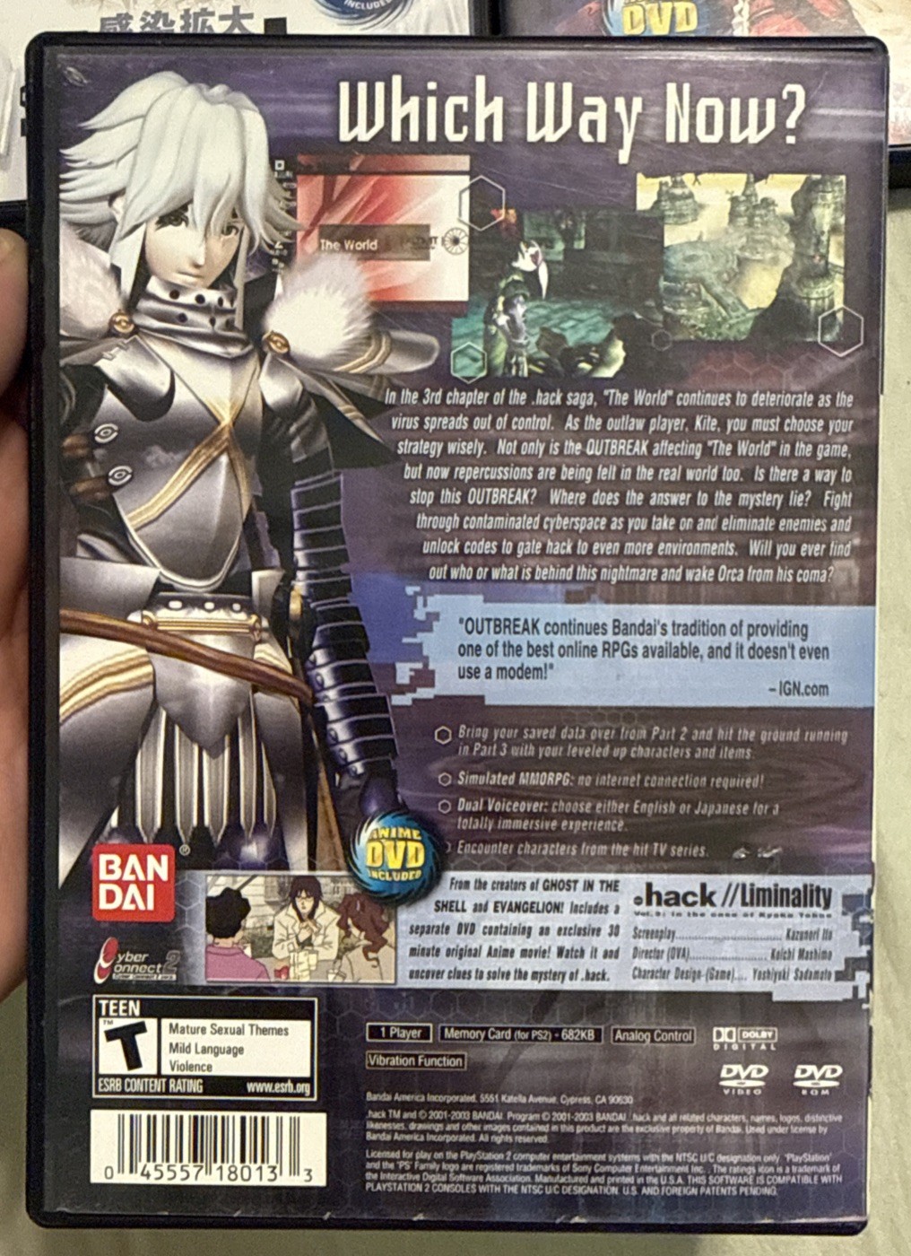 DOT .hack Infection Mutation Outbreak Part 1 2 3 PS2 ALL CIB w/ DVD EUC Tested