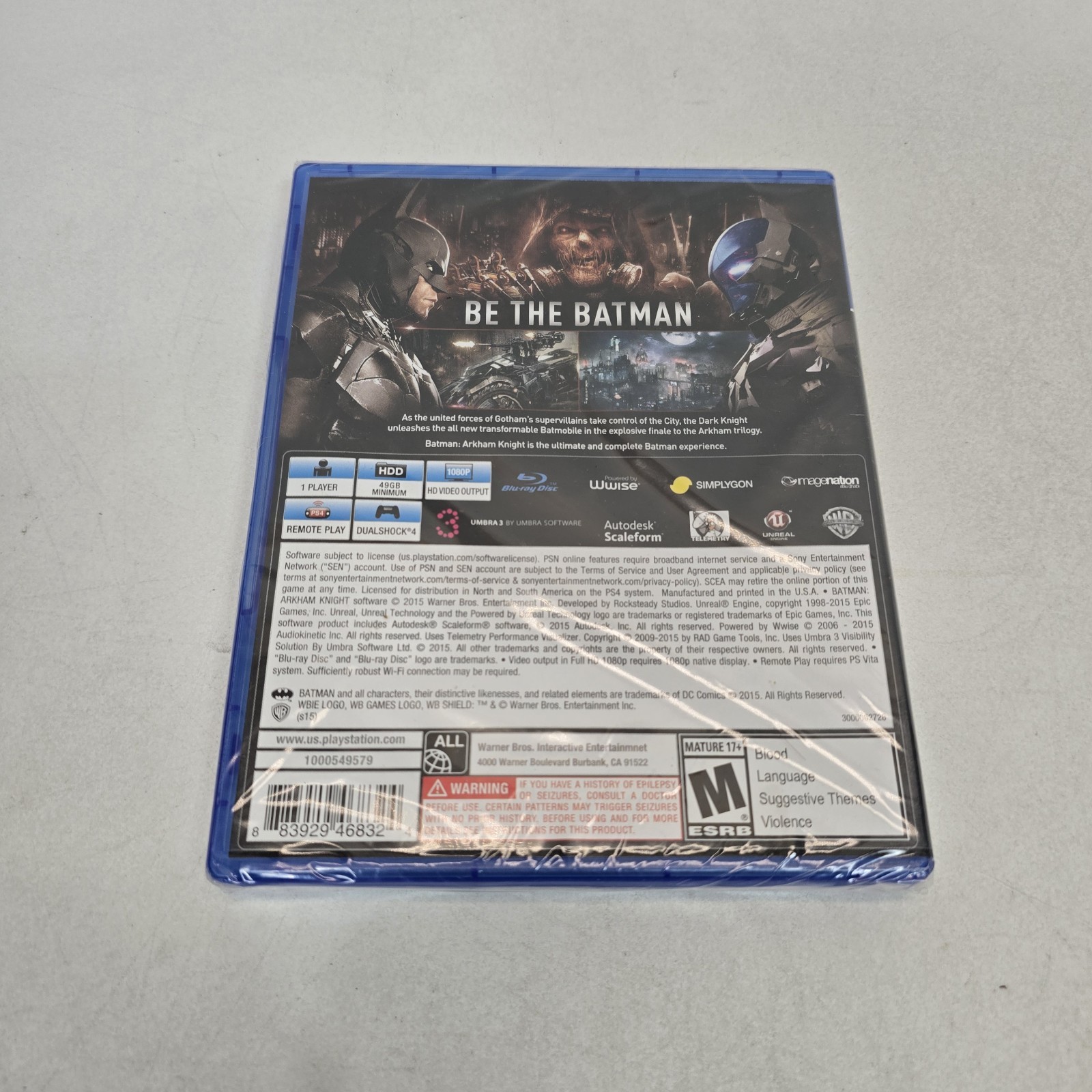 PlayStation 4 Batman Arkham Knight Game + Official Strategy Guide Book
