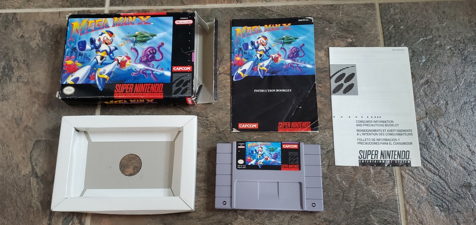 Mega Man X 1 – Super Nintendo SNES Video Game CIB Complete Box Manual lot TESTED