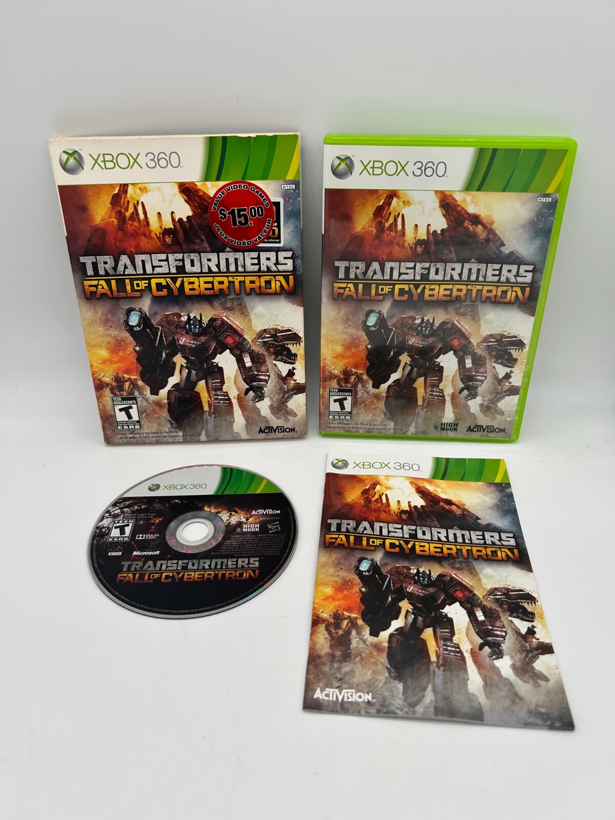 TRANSFORMERS WAR OF CYBERTRON Microsoft Xbox 360 CIB Complete Box Manual Tested