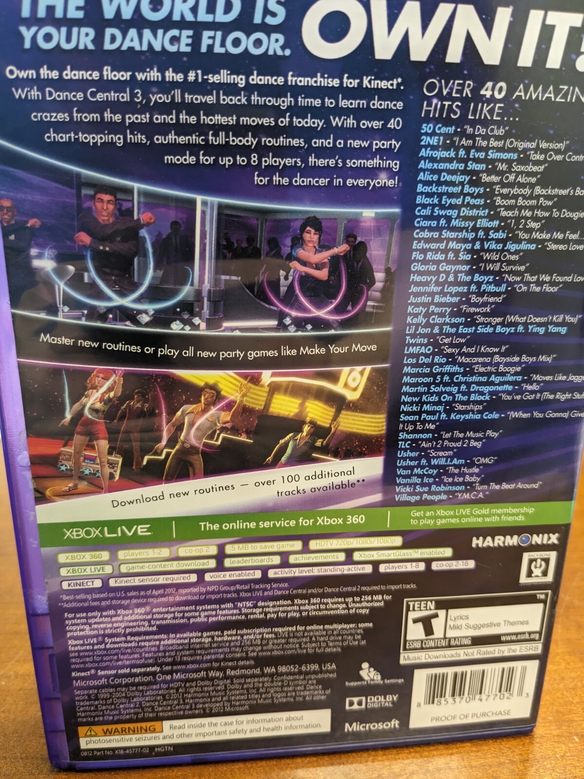 Dance Central 3 Xbox 360 Game Complete With Manual CIB