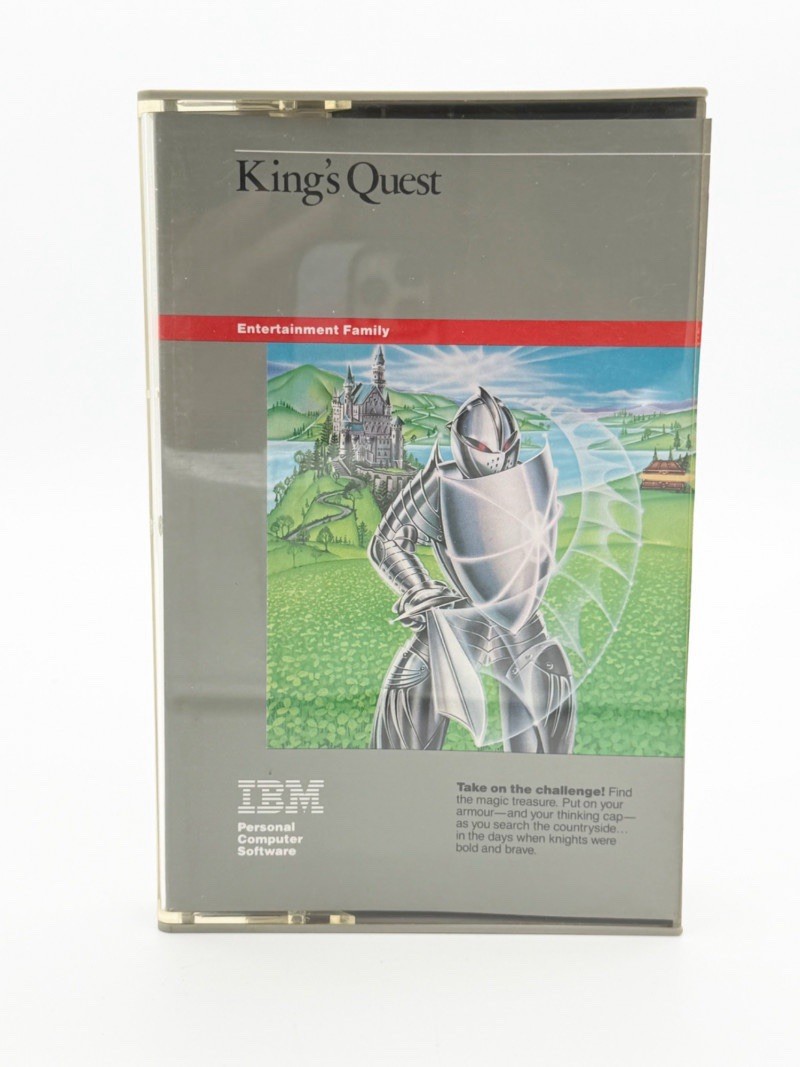 VERSION 1.00 Of 1984 IBM PC Jr Kings Quest w/Manual, Case & OG 5.25 Floppy Disk