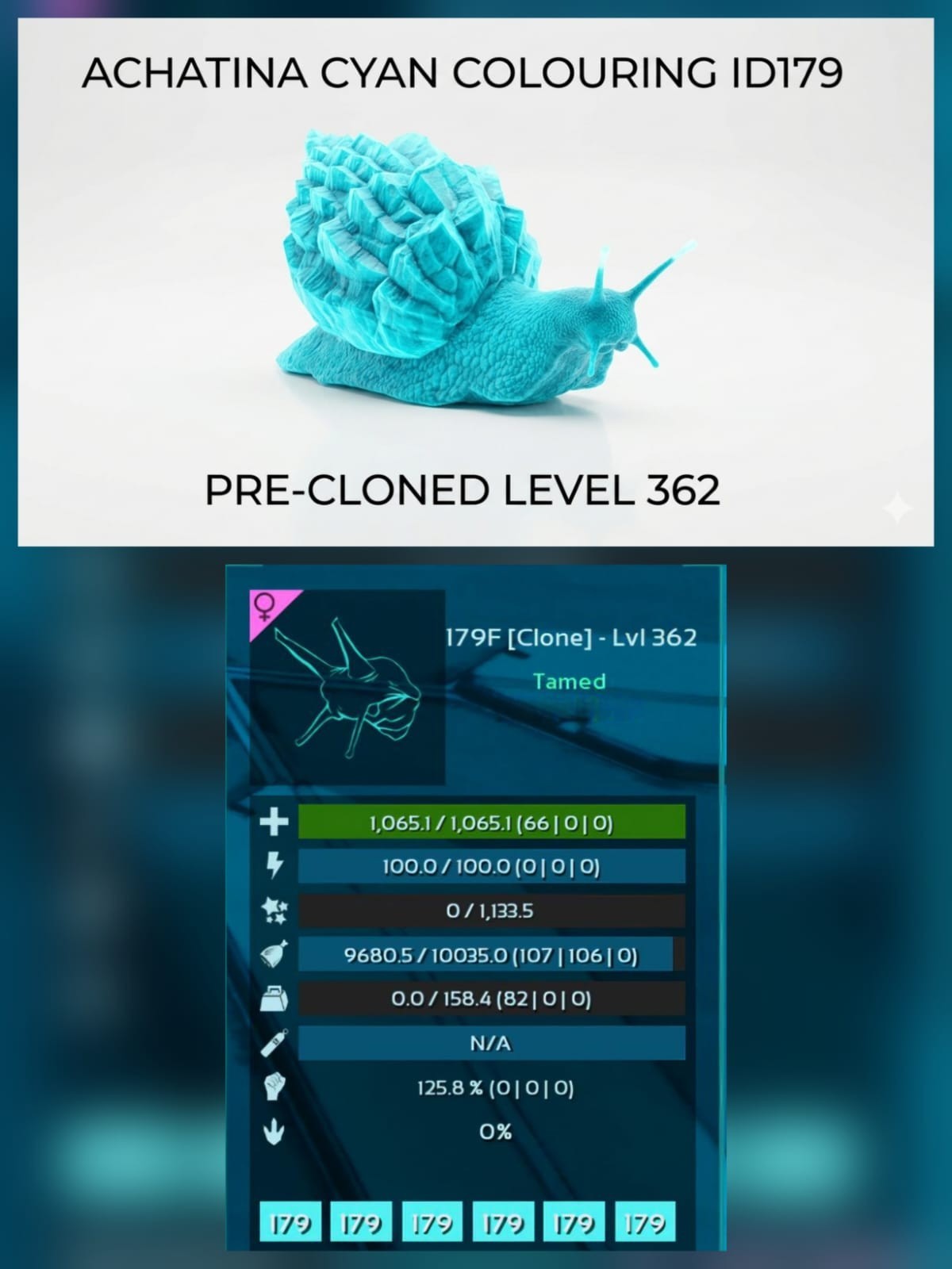 ACHATINA Pre-Cloned Level 362 – Ark Survival Ascended PVE Official Crossplay