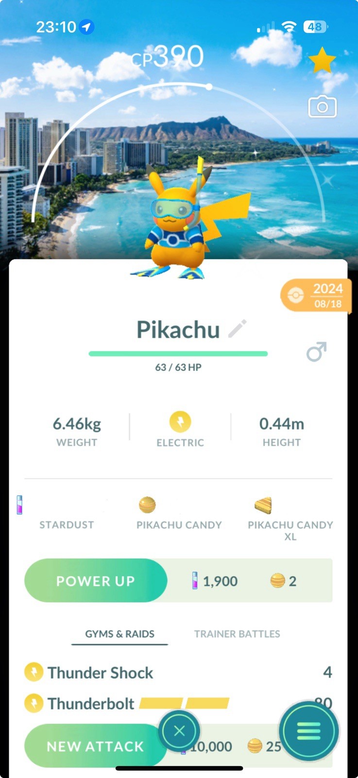 Pokemon Shiny Pikachu World Championships 2024 Trade Go Background Honolulu