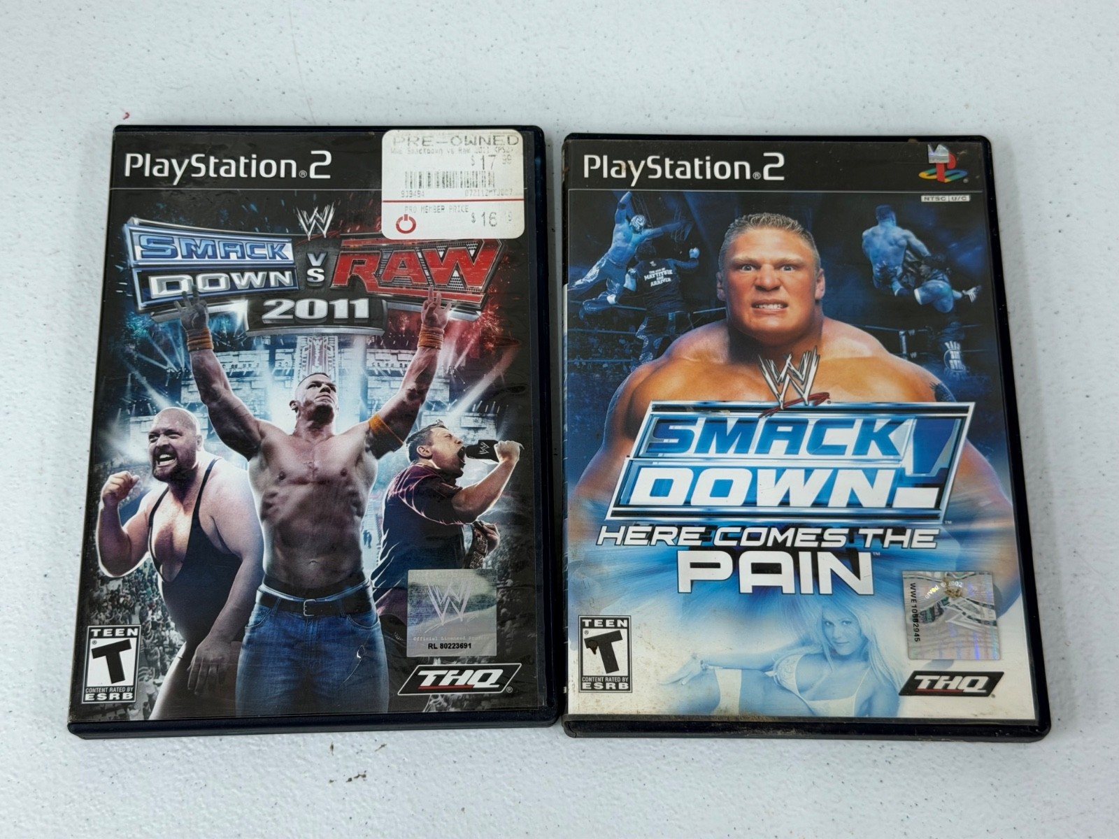 WWE GAMES SMACKDOWN VS. RAW 2011 2010 HERE COMES THE PAIN PS2 WRESTLING