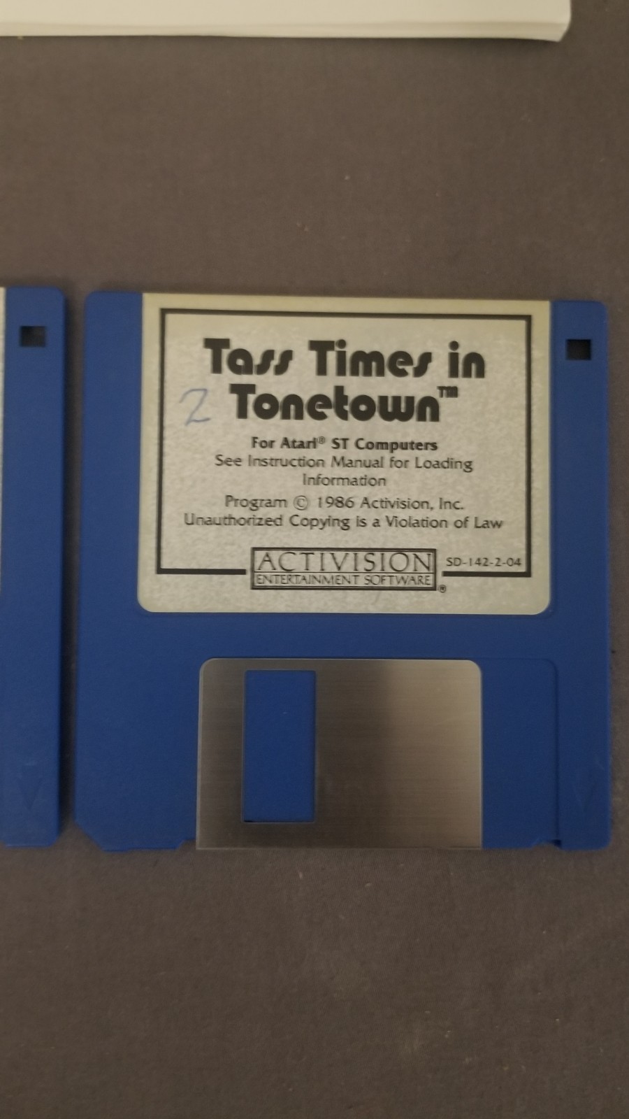 Vintage 1986 Tass Times in Tonetown Atari ST Activision Big Box CIB