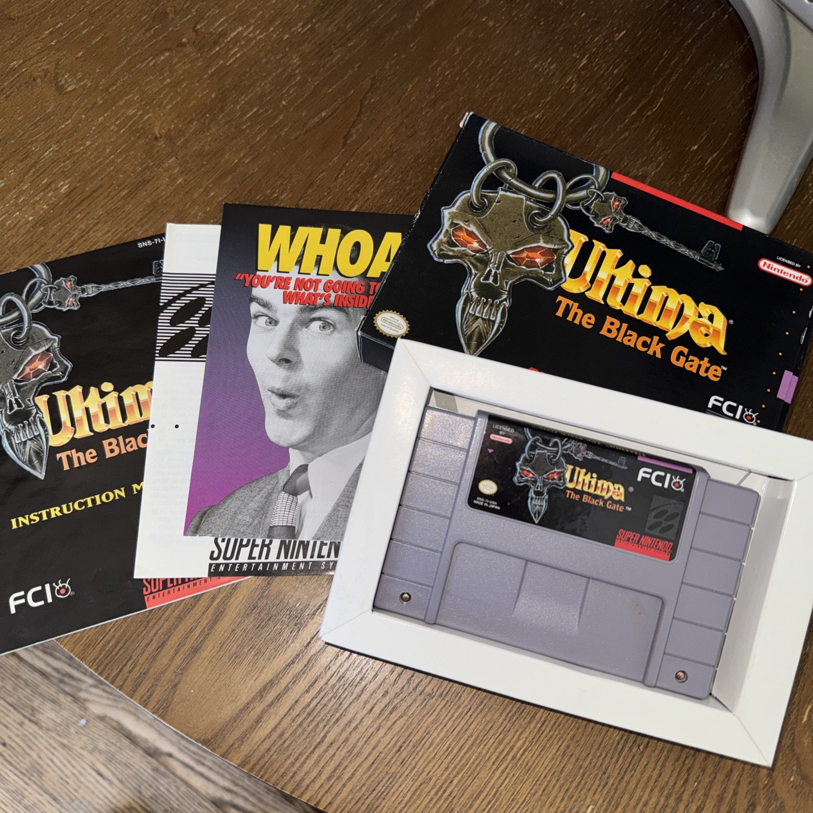 Ultima: The Black Gate (SNES) Super Nintendo CIB Complete + Poster 1994 FCI RARE