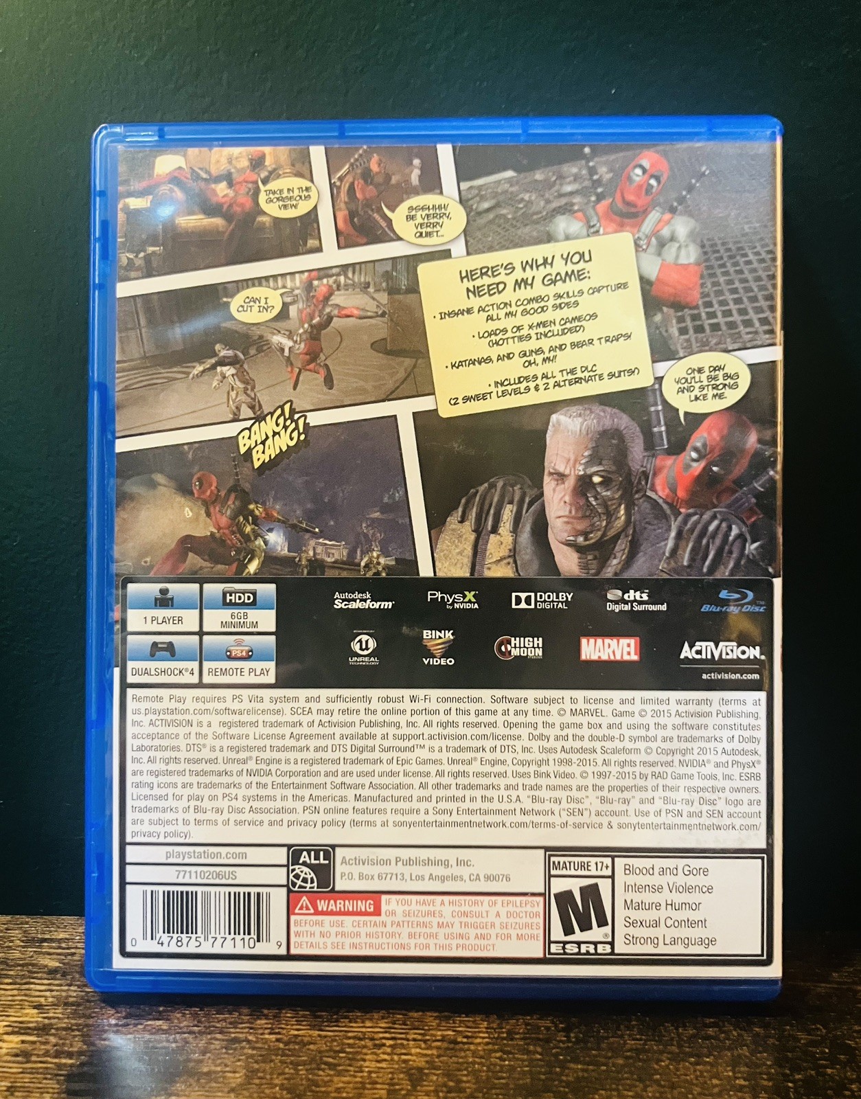 Deadpool (Sony PlayStation 4/PS4, 2015) CIB – tested!