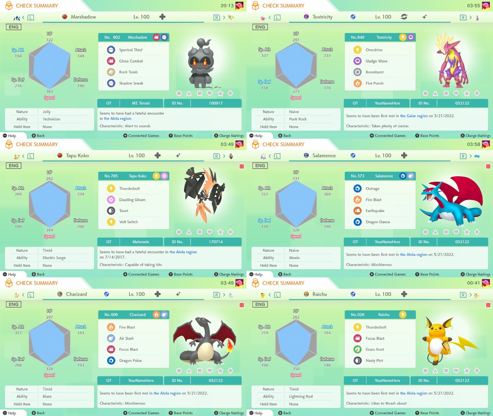 Pokemon Home All 1025 Living Dex Complete Livedex National Shiny