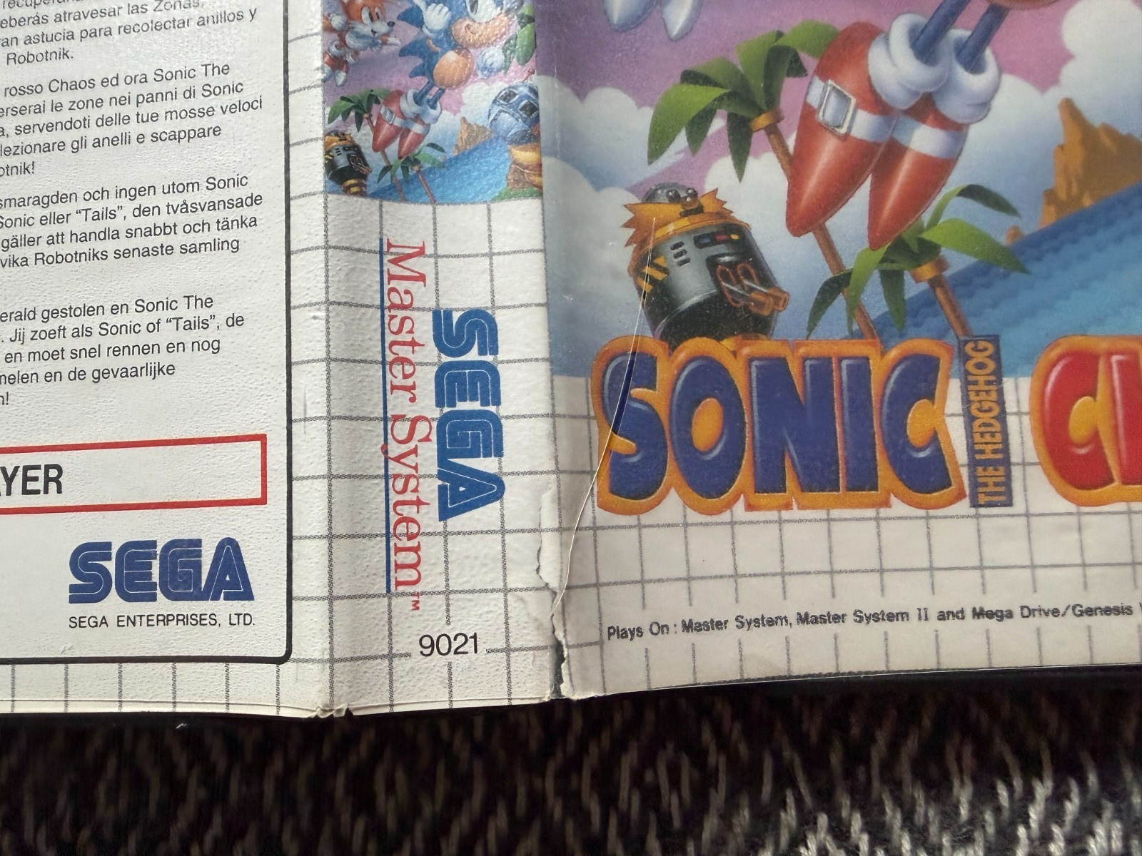Master System SONIC The Hedgehog Chaos PAL REGION FREE **Works on US Consoles**