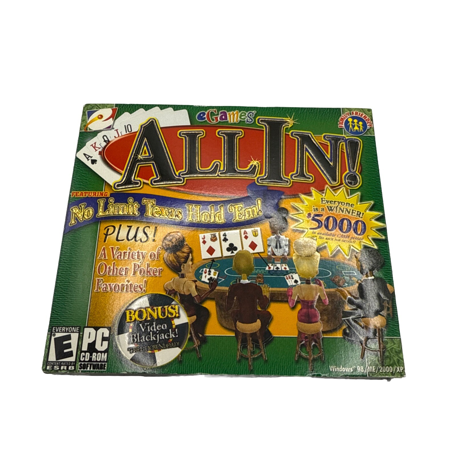 Video Game PC All In No Limit Texas Hold ‘Em 7 Poker Games + eGames. Brand New!