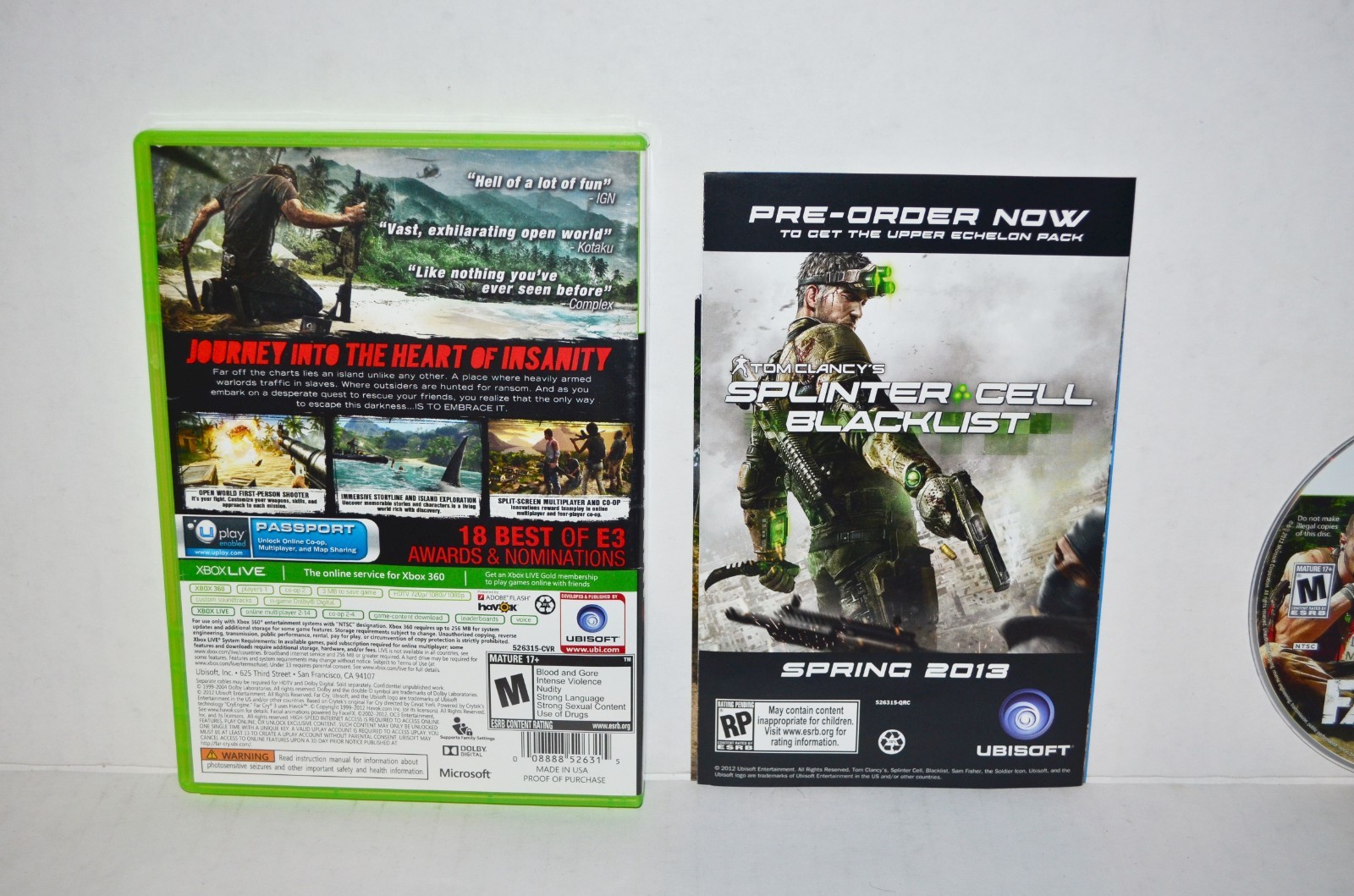 Far Cry 3 (Microsoft Xbox 360, 2012) Far Cry III Video Game CIB MINT🔥
