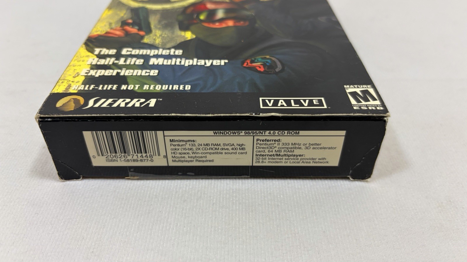Half-Life Counter Strike 2002 PC Game Disc & Manual Sierra CIB Untested AS-IS
