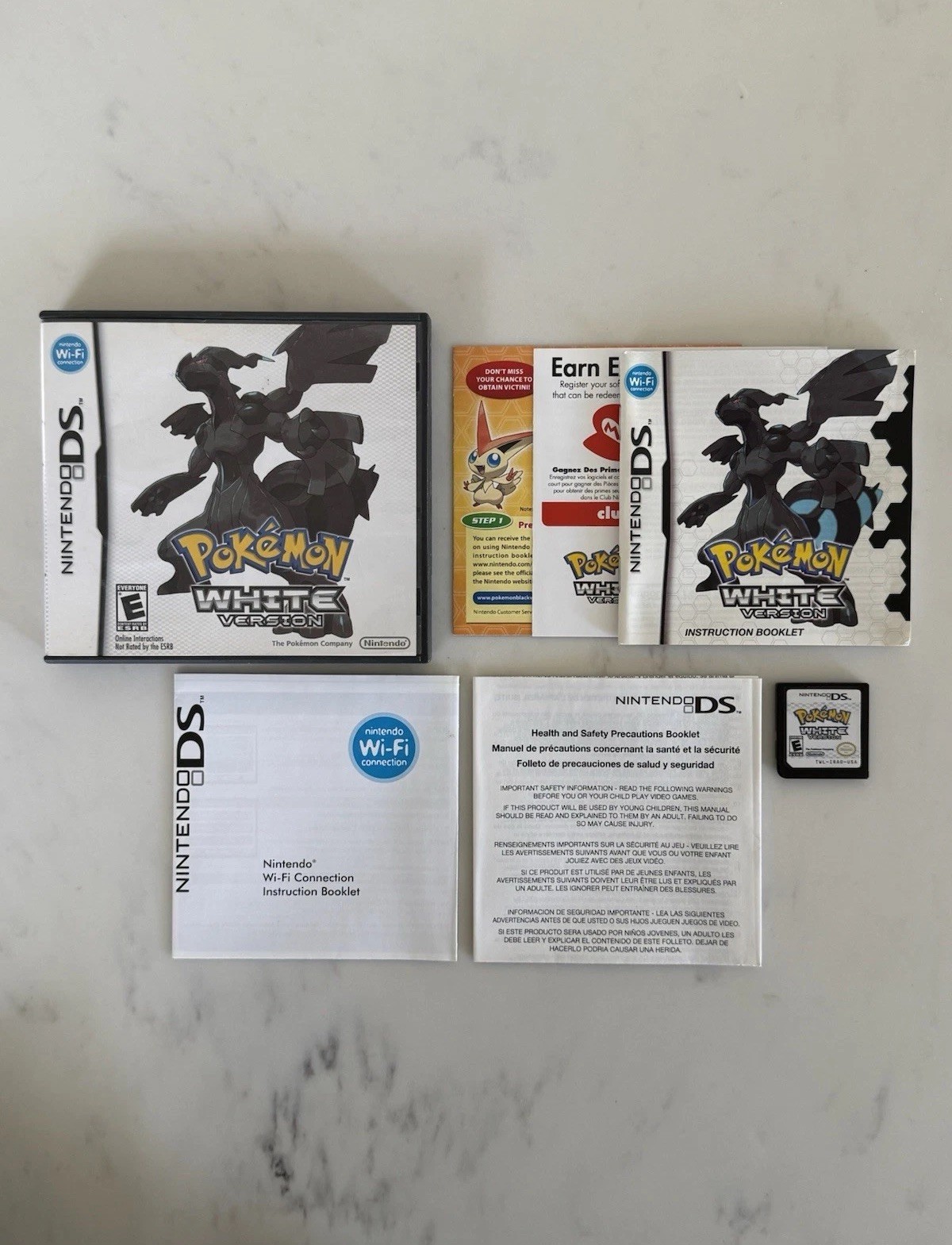 Pokemon White Version Nintendo DS Complete CIB with All Inserts Authentic Tested