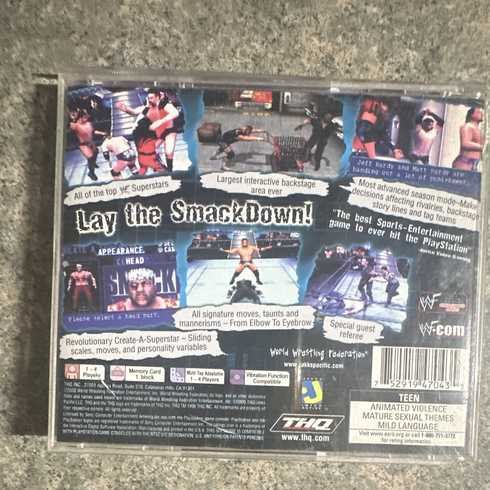 THQ WWF SmackDown! 2: Know Your Role PS1 NTSC-U/C 2000 Multiplayer