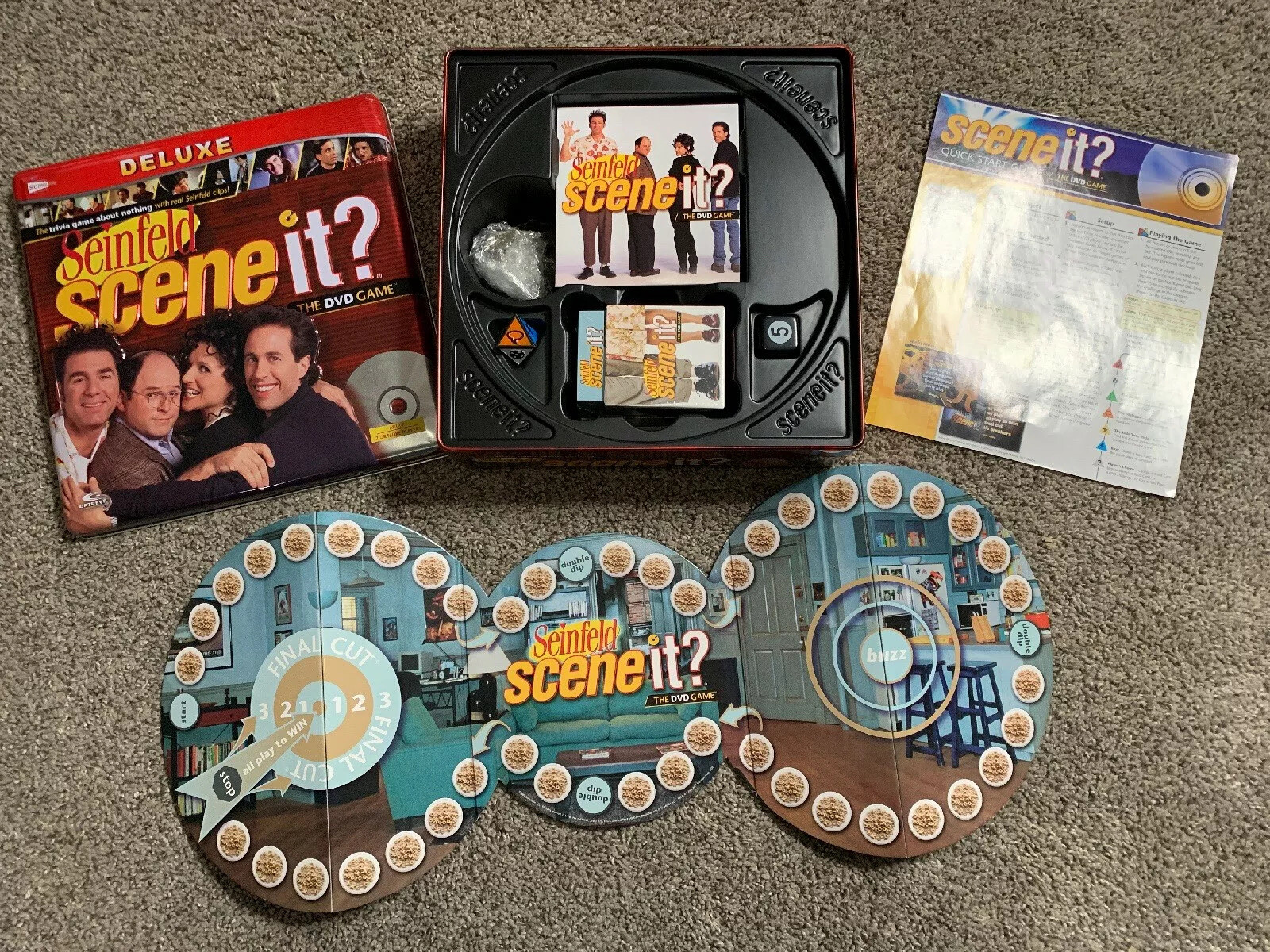 NEW Seinfeld Scene it? The DVD Game DELUXE EDITION Collectible Tin Bonus Trivia