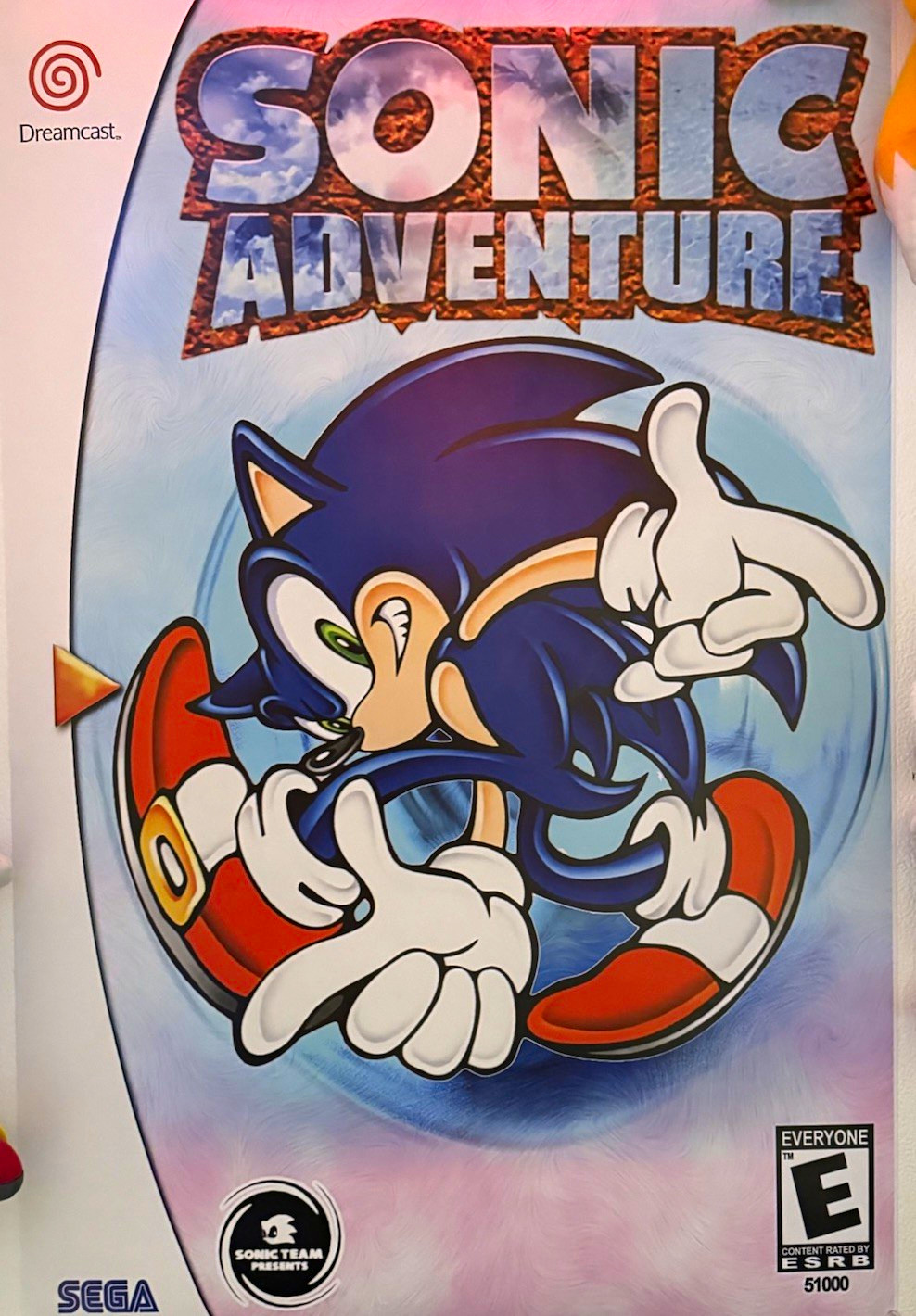 SEGA Sonic Adventure Video Game Poster Wall Decor Sega Dreamcast 24×36 USED