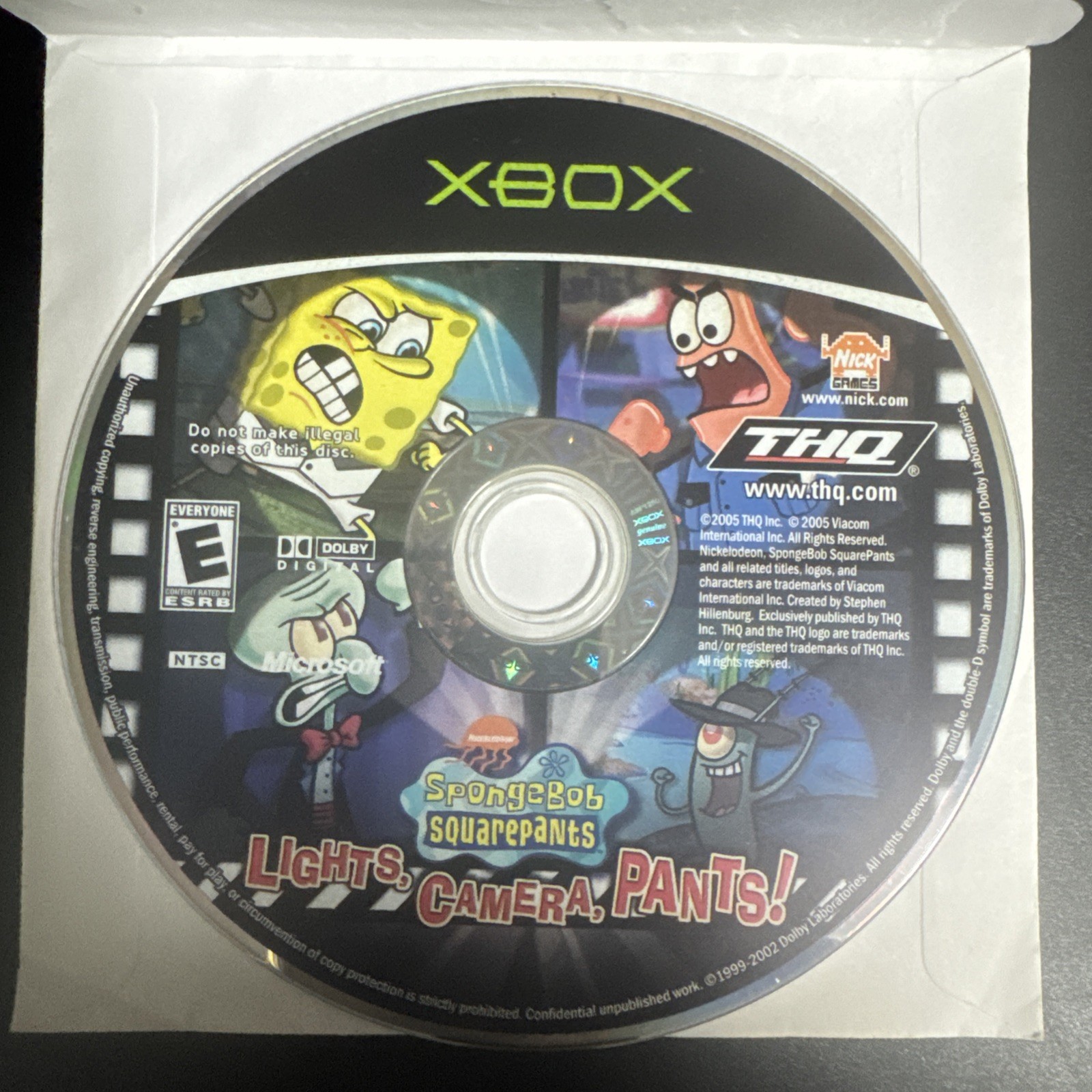SpongeBob SquarePants: Lights, Camera, Pants (Xbox) DISC ONLY