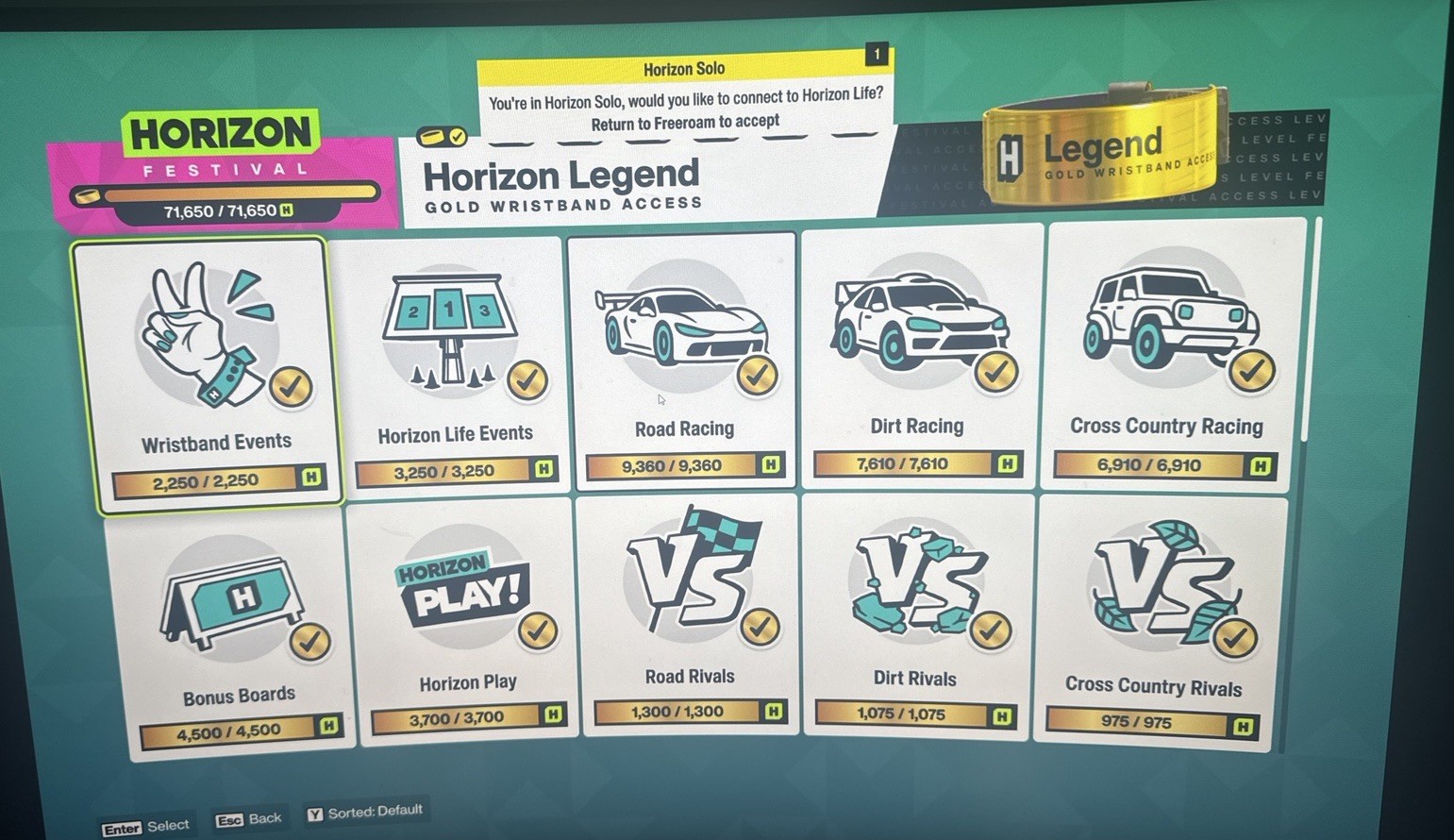 Forza Horizon 6 Full Completion | P8 Lvl 300| Max Money Skills Spins | 1799 Car