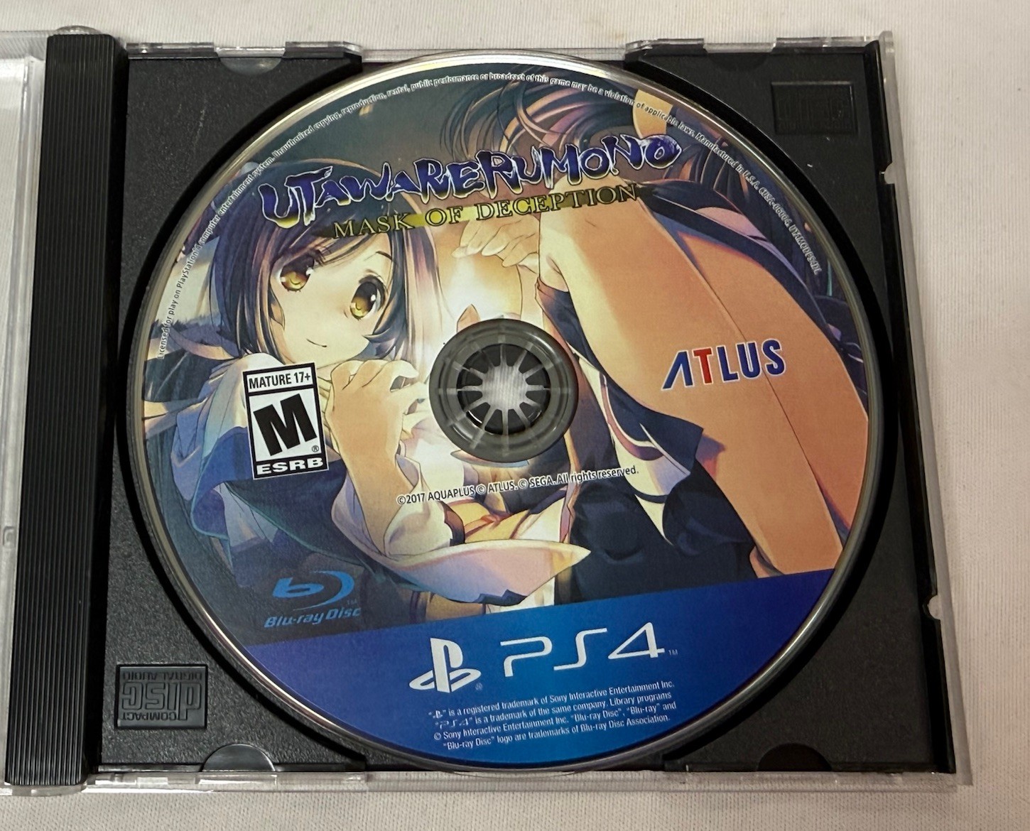 Utawarerumono: Mask of Deception Ps4 Atlus (Sony PlayStation 4, 2017) Disc Only