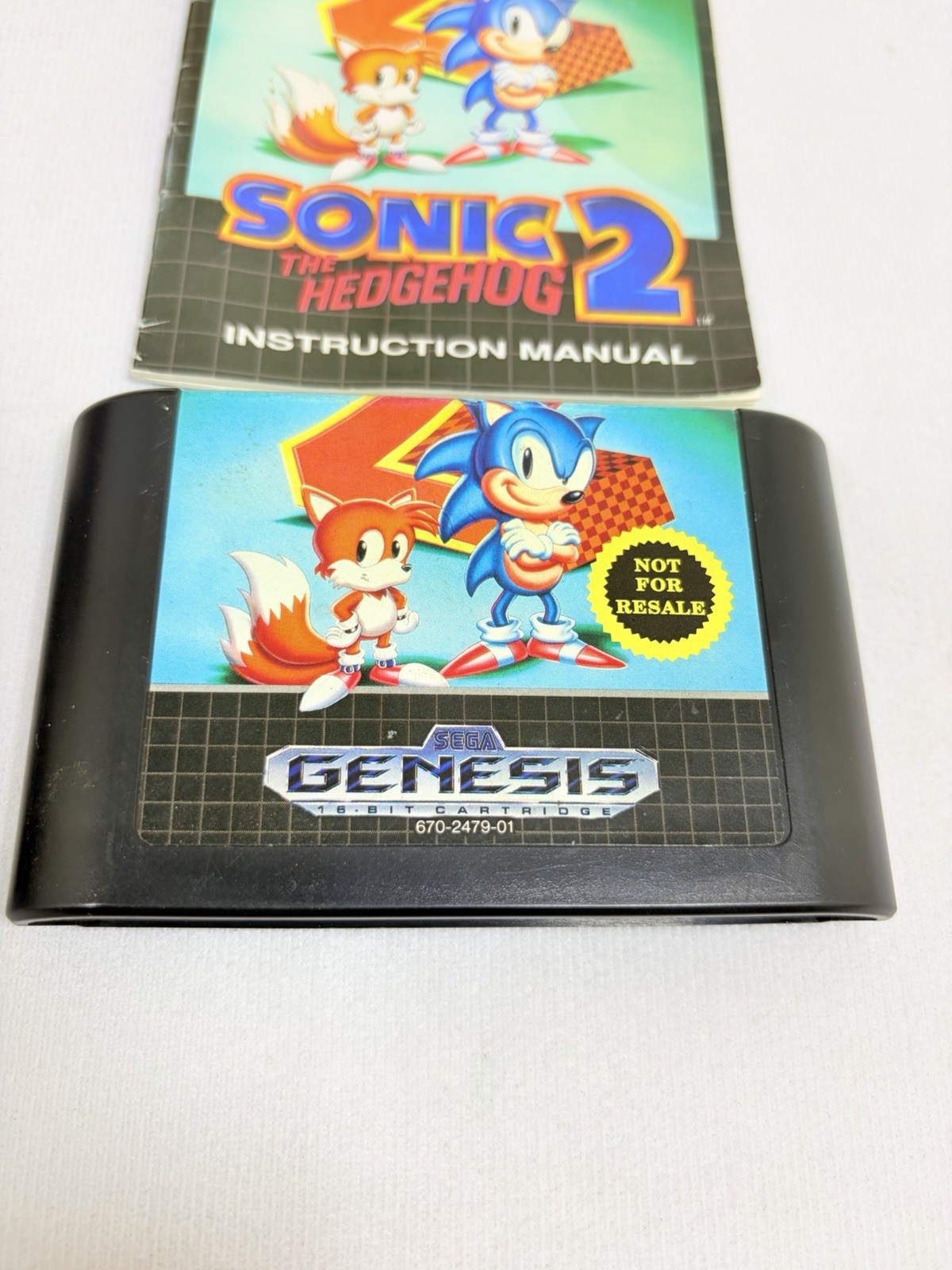 Sonic The Hedgehog 1 & 2 Not For Resale Sega Genesis CIB Tested Working