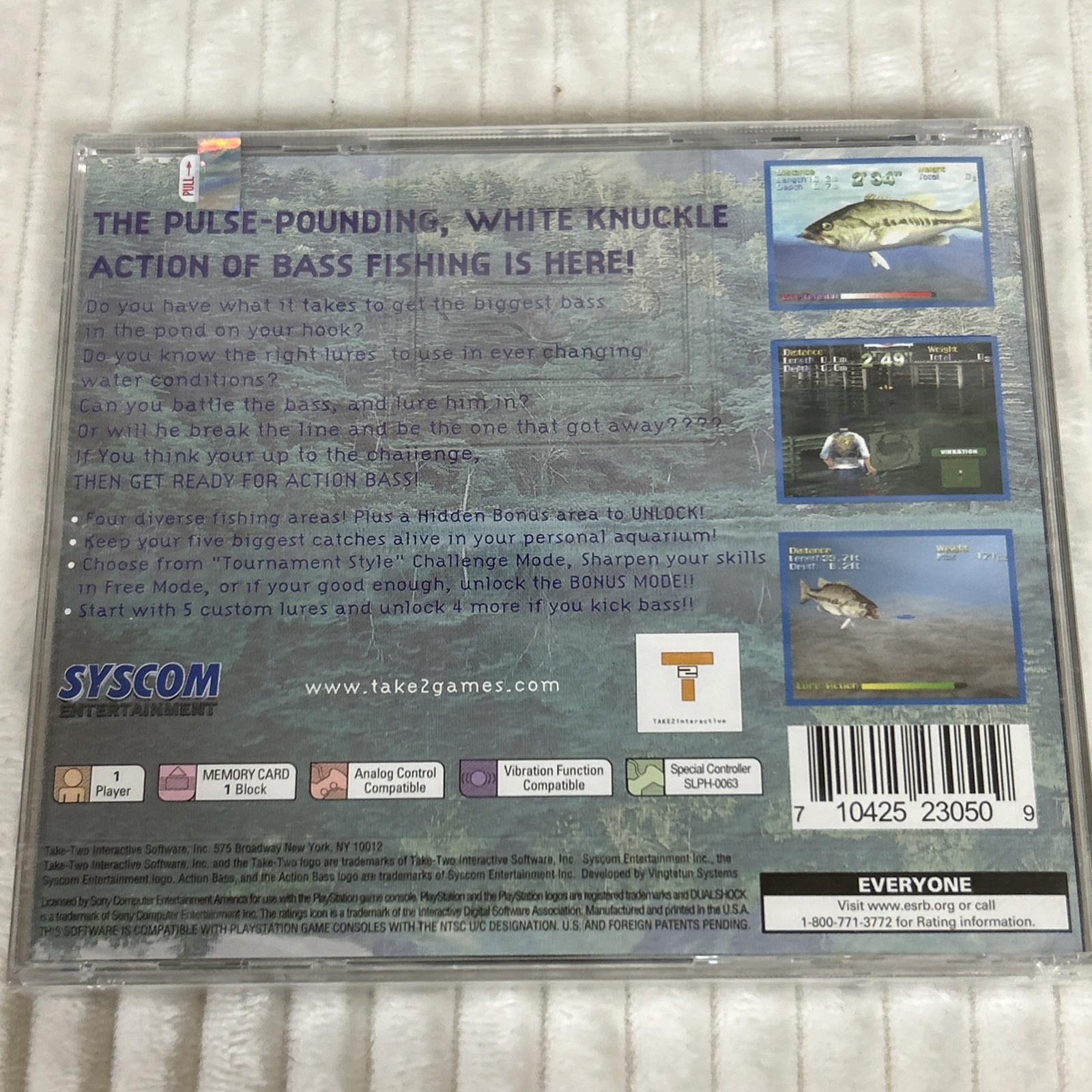 Action Bass Fishing Sony Playstation 1 PS1 Sealed