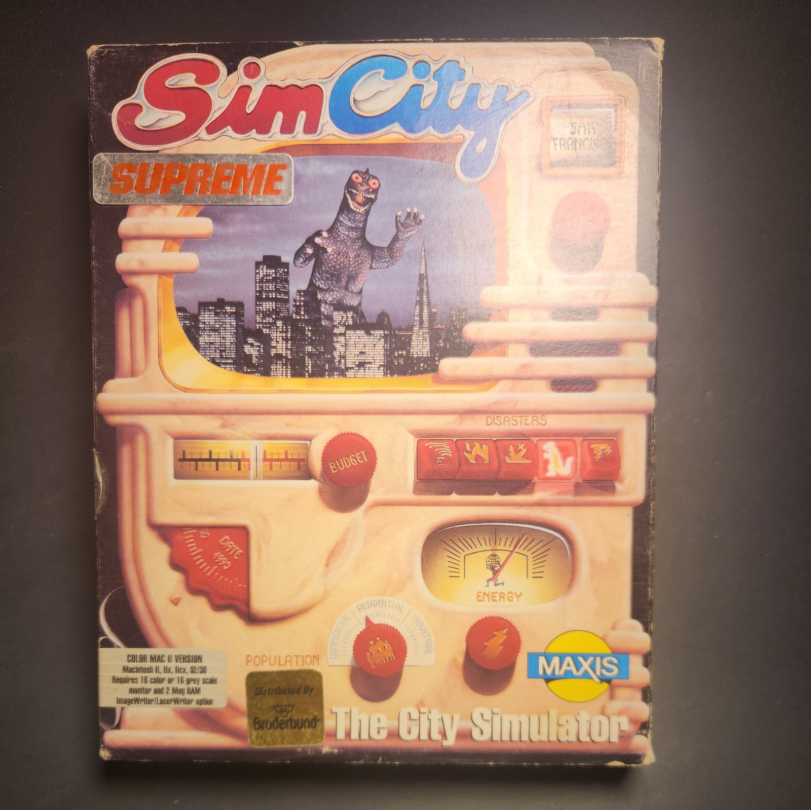 SimCity Supreme Mac Macintosh Floppy Disk The Cities Simulator Computer Game Vtg
