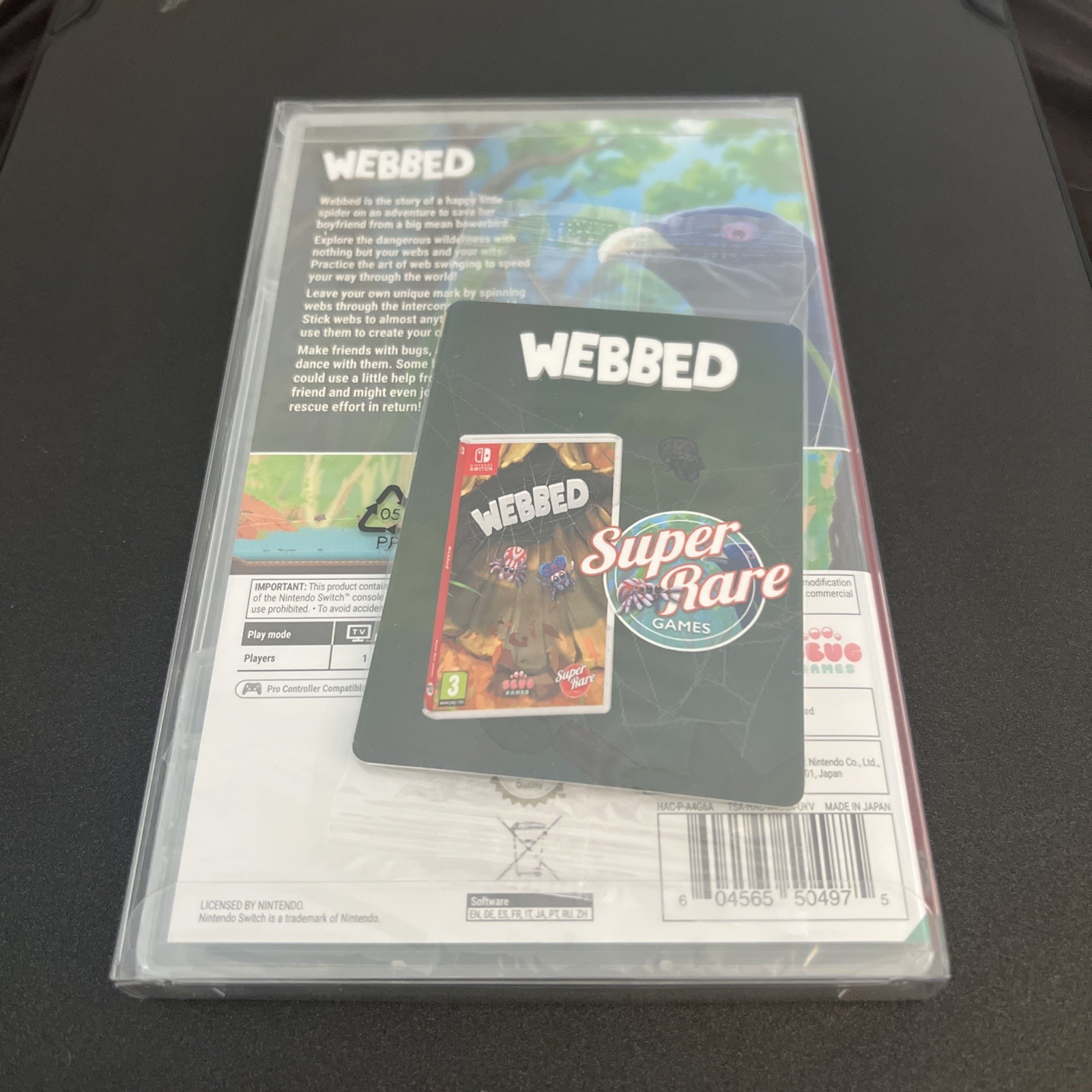 WEBBED (Nintendo Switch) – Super Rare Games Physical Game + Extras (SEALED/New)