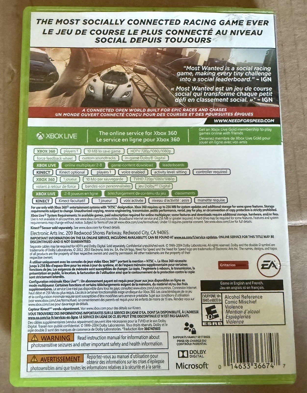 Need for Speed: Most Wanted – Platinum Hits ( Xbox 360, 2012) – Tested