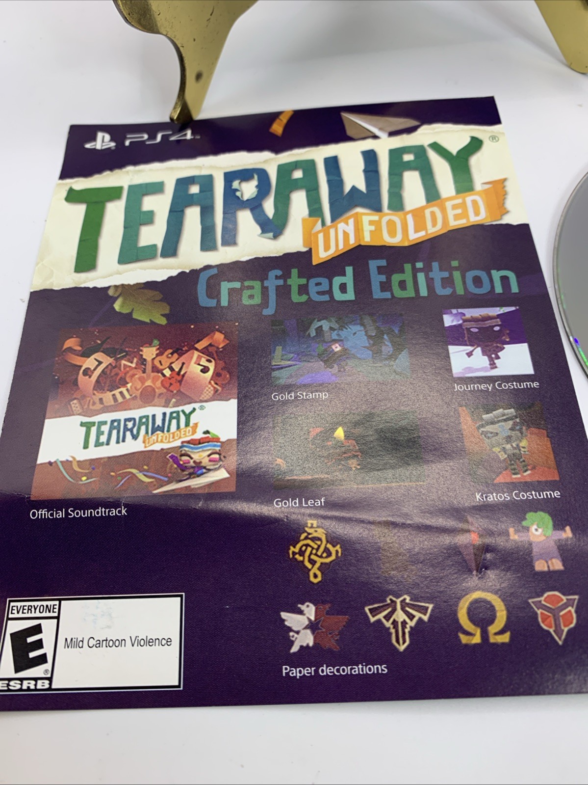 Tearaway Unfolded: Crafted Edition (Sony PlayStation 4, 2015) Disc Mint See Pics