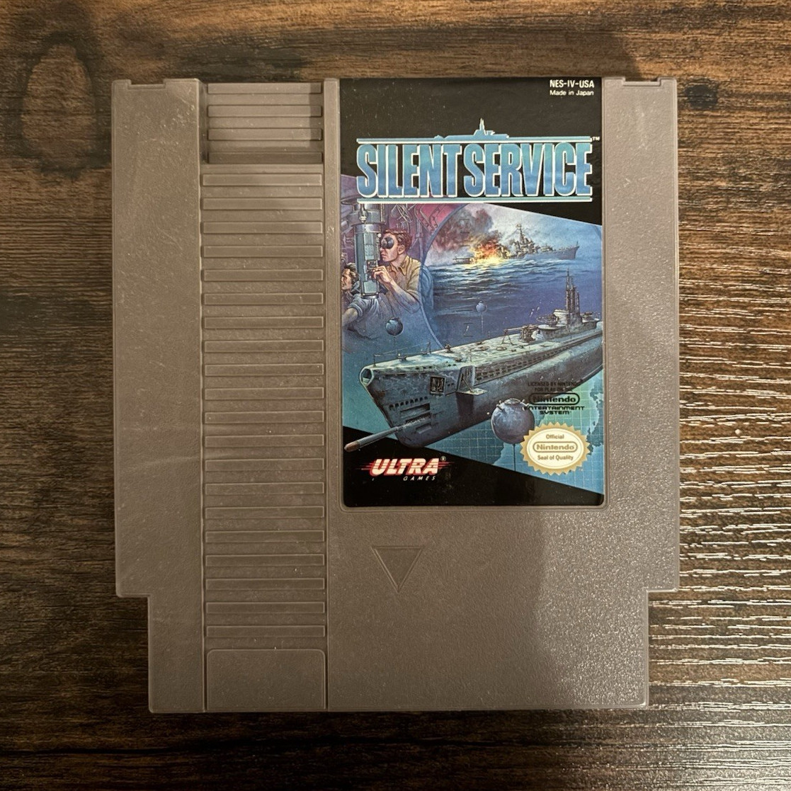 Silent Service (Nintendo NES) Game Only, Tested & Works