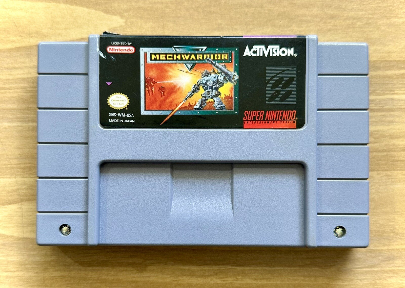 SNES ~ MechWarrior ~ Activision ~ E10+ ~ 1 Player ~ Cleaned ~ 1993 ~ !L🟠🟠K!