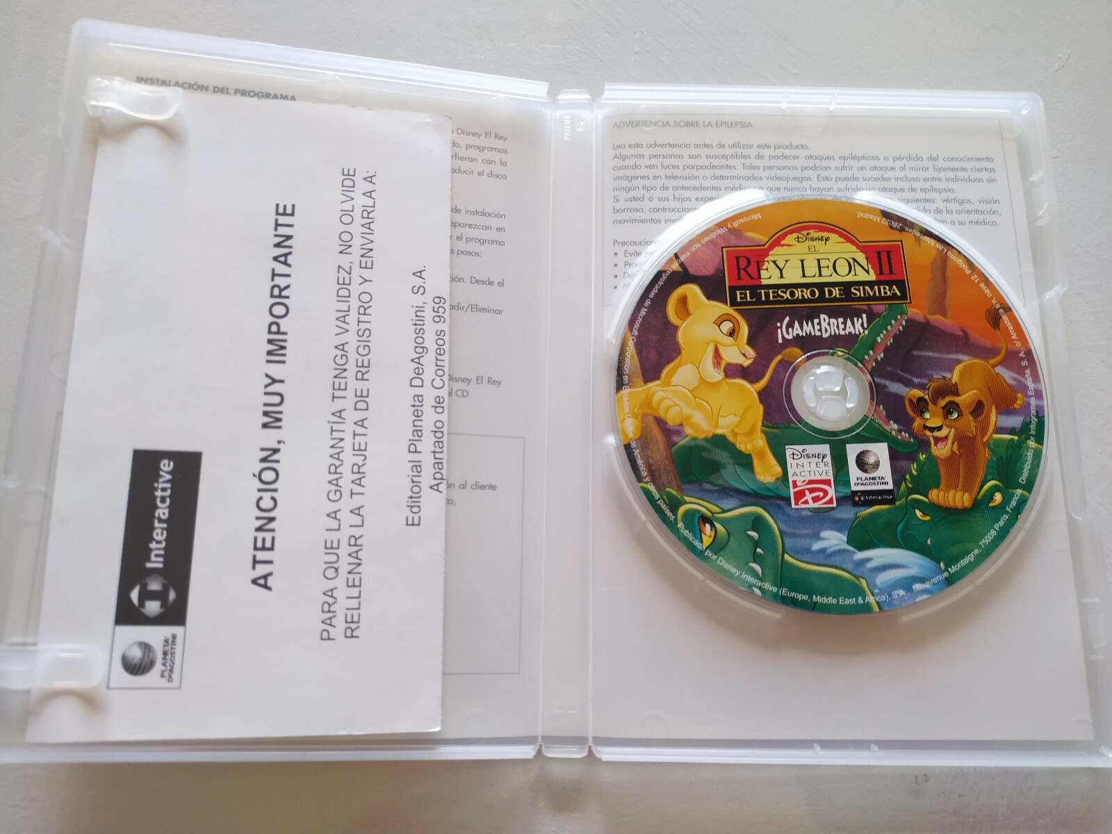 The Lion King II The Treasure Of Simba Disney – Game For PC CD-Rom Spain