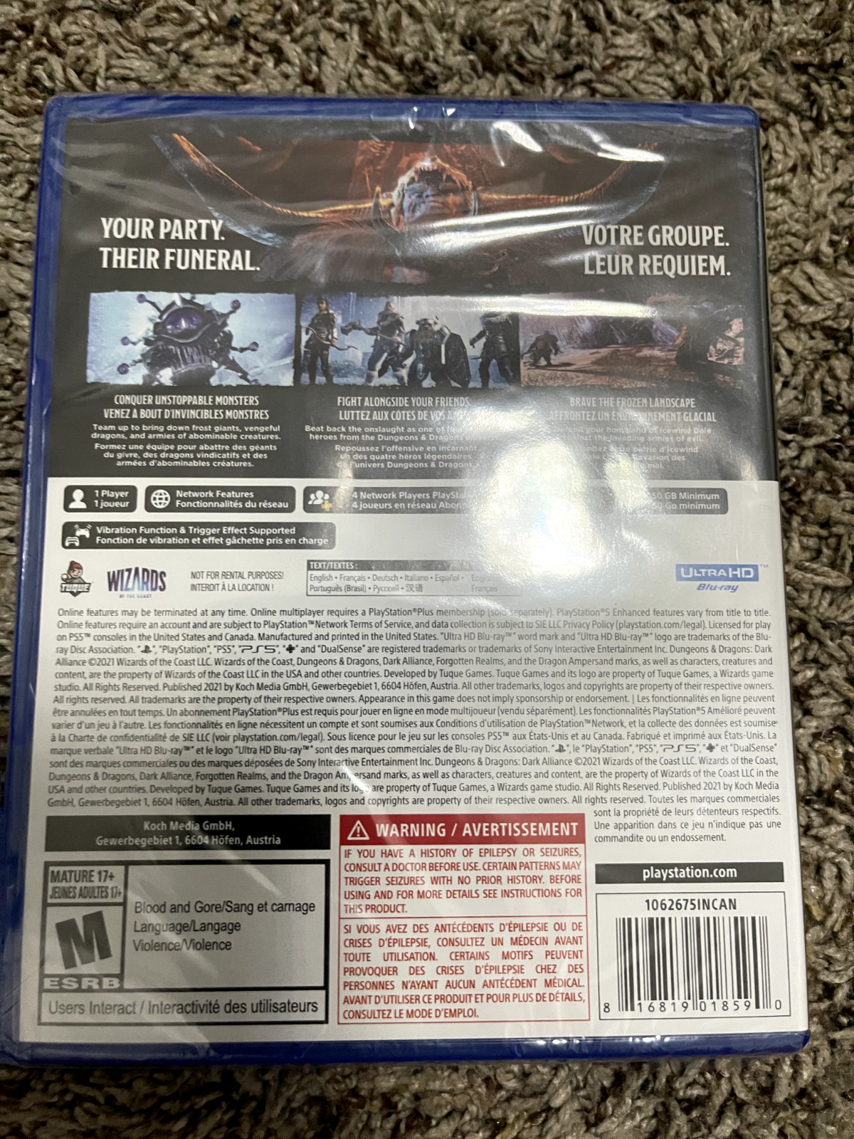 Dungeons & Dragons Dark Alliance (PlayStation 5 PS5) Brand NEW SEALED