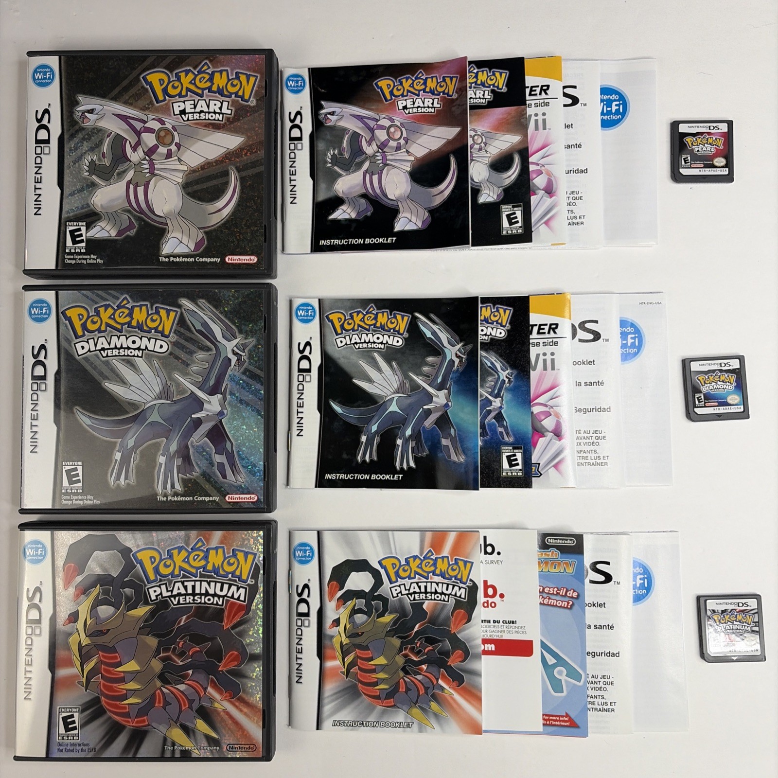 CLEAN! Pokemon Platinum Diamond Pearl Bundle CIB 100% Complete Box Authentic DS