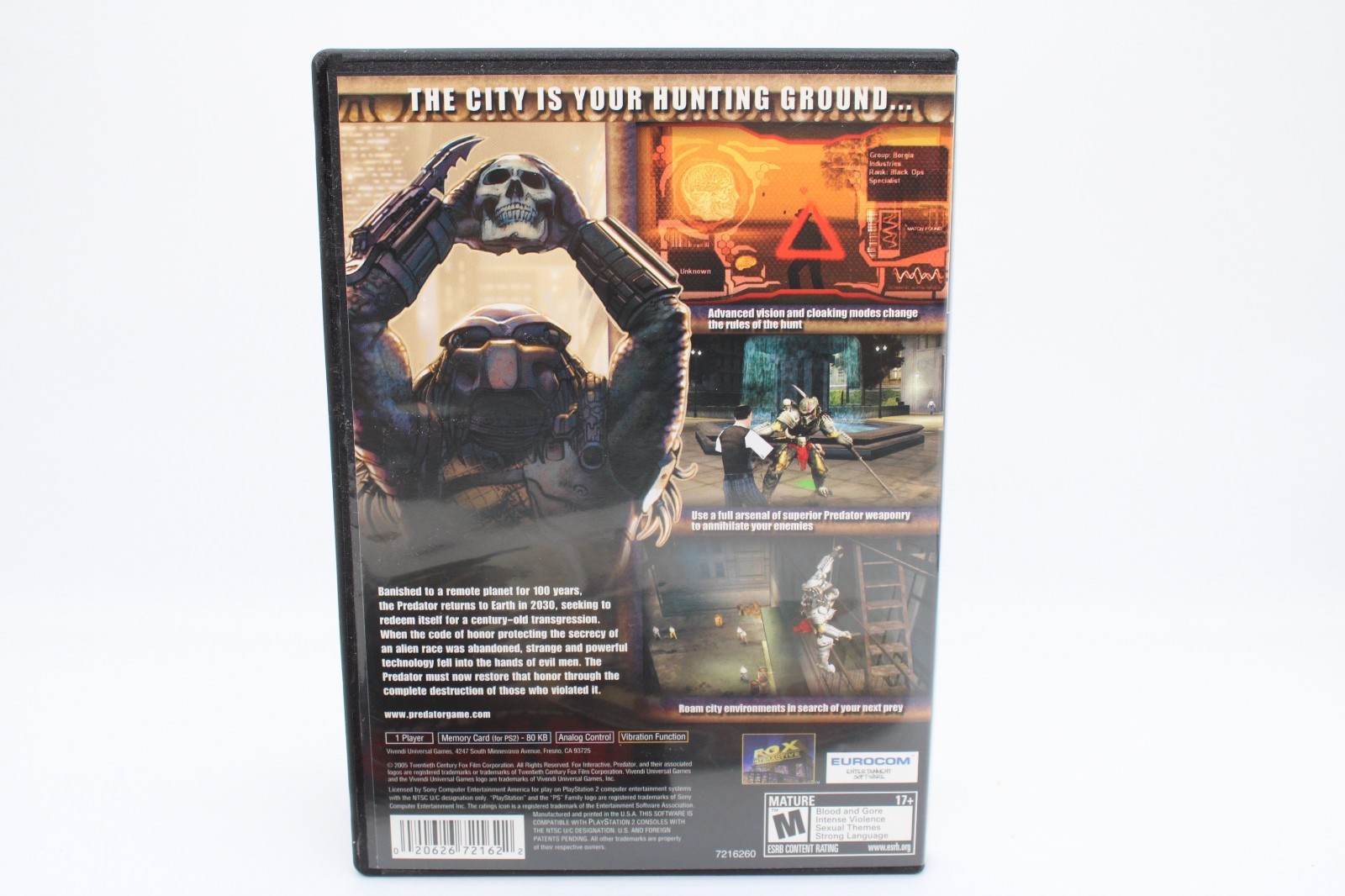 Refurbished PS2 Predator Concrete Jungle Complete CIB Excellent Mint Clean BL