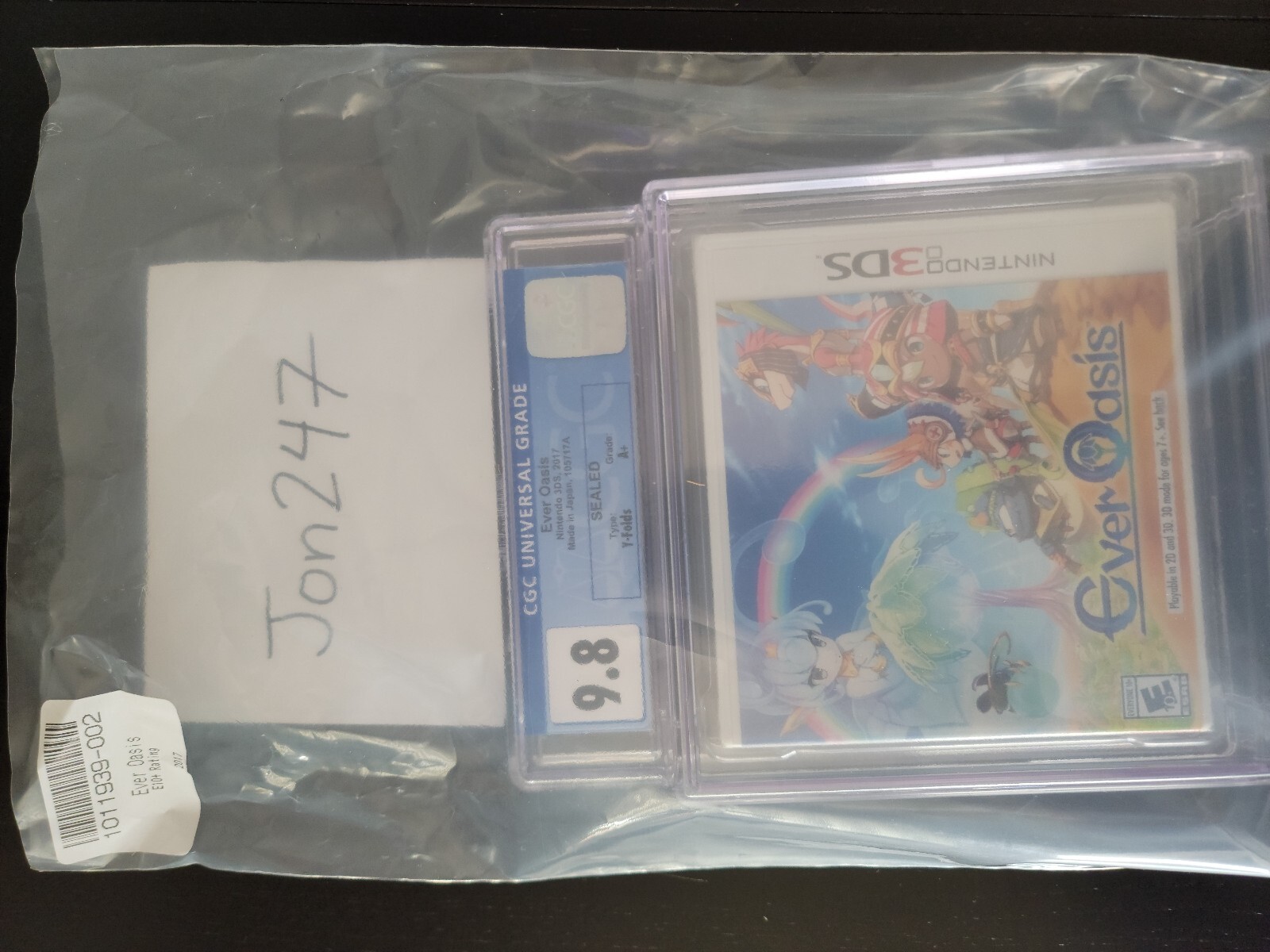 CGC Ever Oasis (Nintendo 3DS) US Version Sealed Graded 9.8 A+