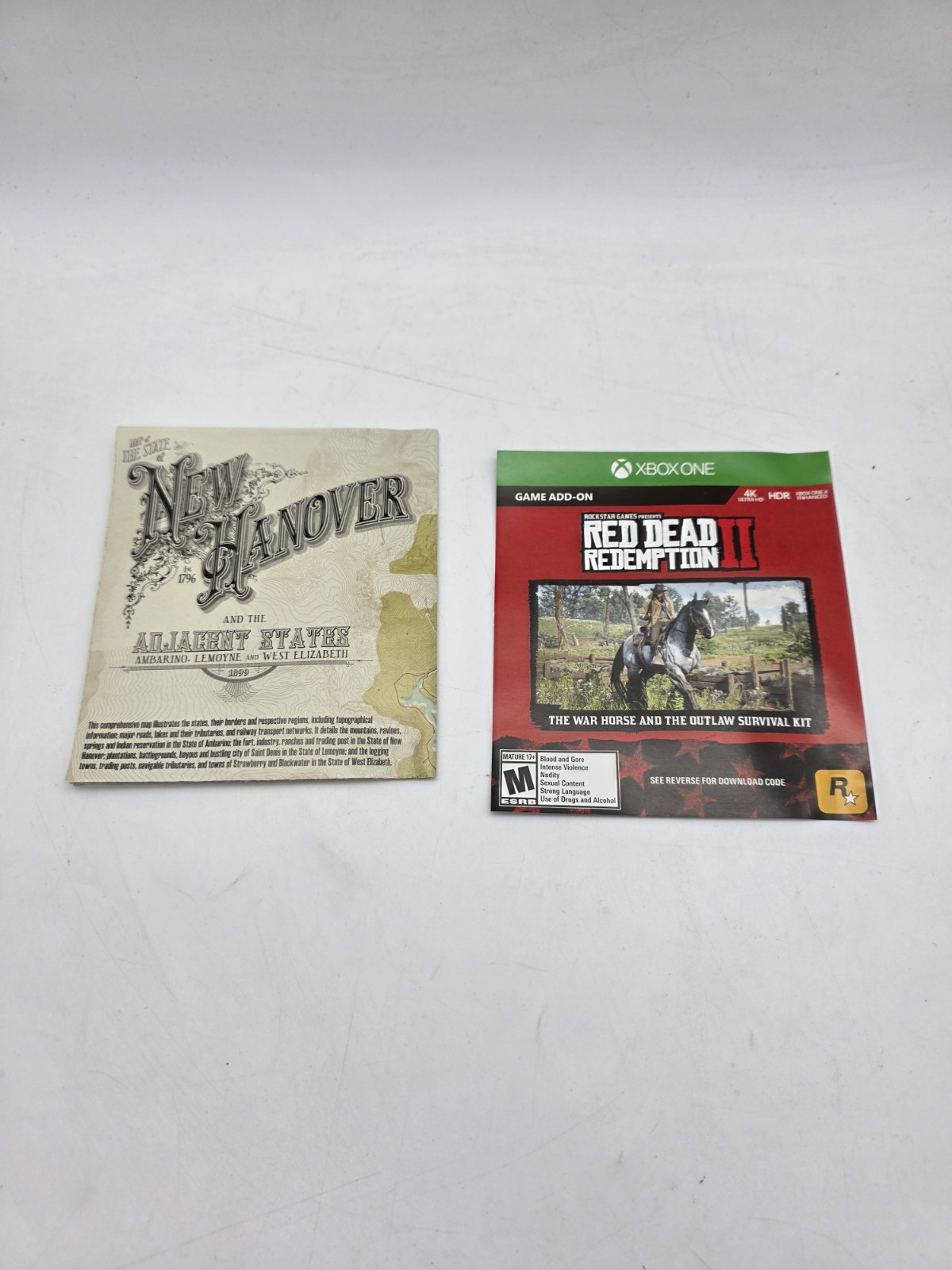 Red Dead Redemption 2 XBOX One Complete W/ Both Discs & Map