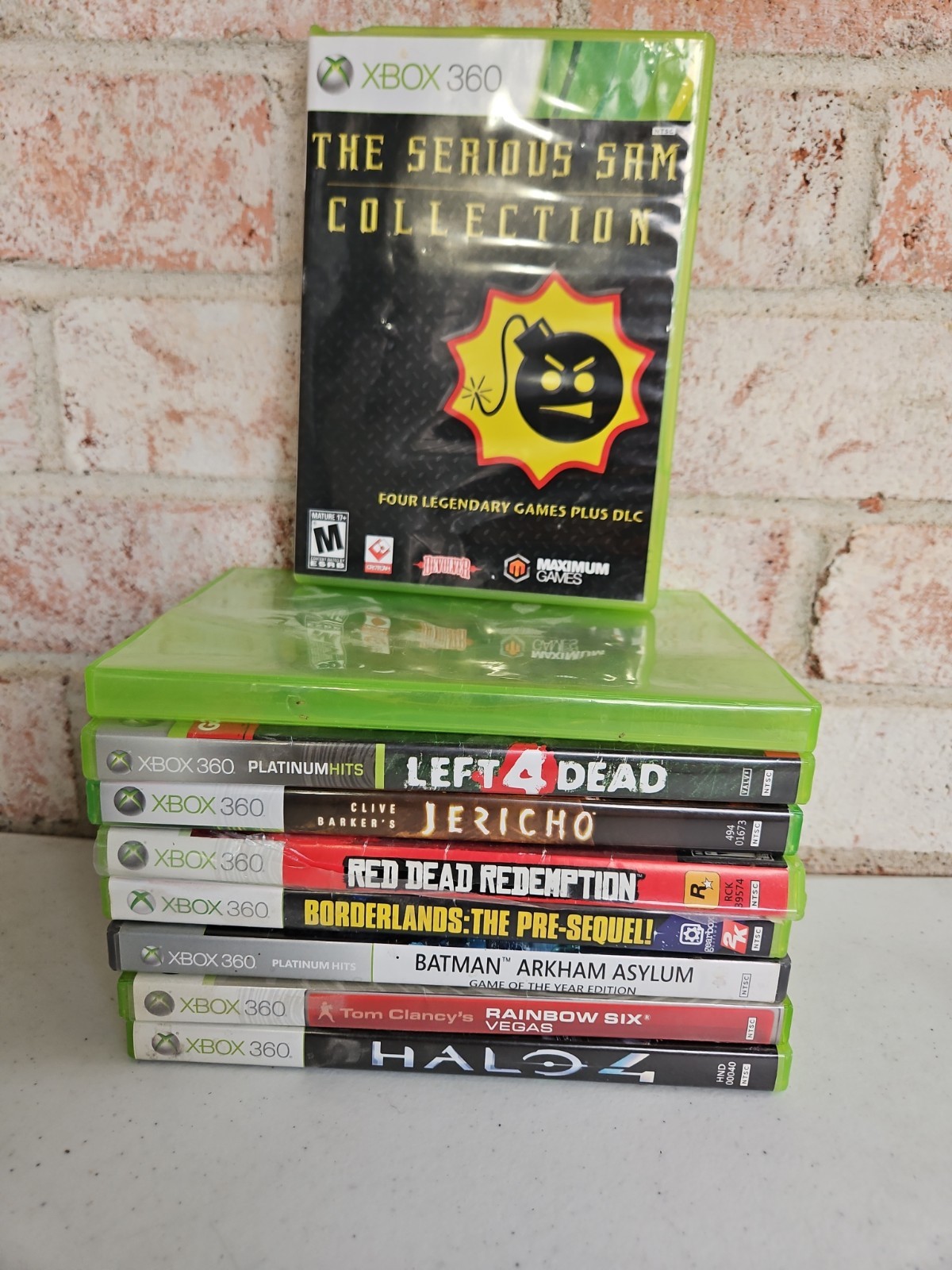 Xbox 360 Game Lot 9 Total Serious Sam Collection Red Dead Redemption Batman