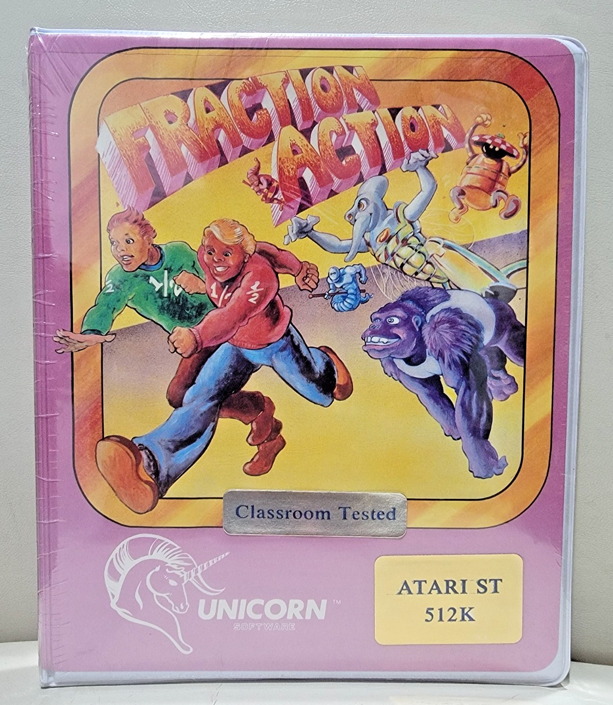 Fraction Action by Unicorn Software Company- Atari ST; New & Complete in Box