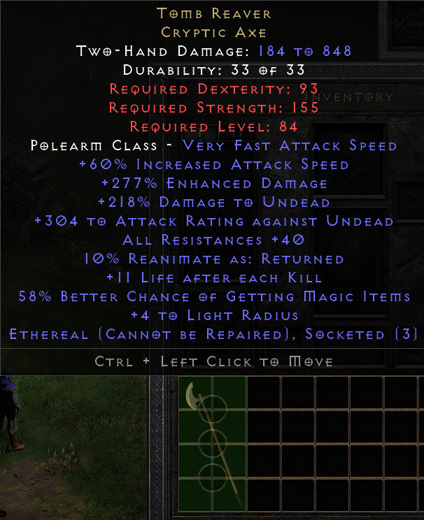 D2r tomb reaver 277ed 3s eth –non ladder sc