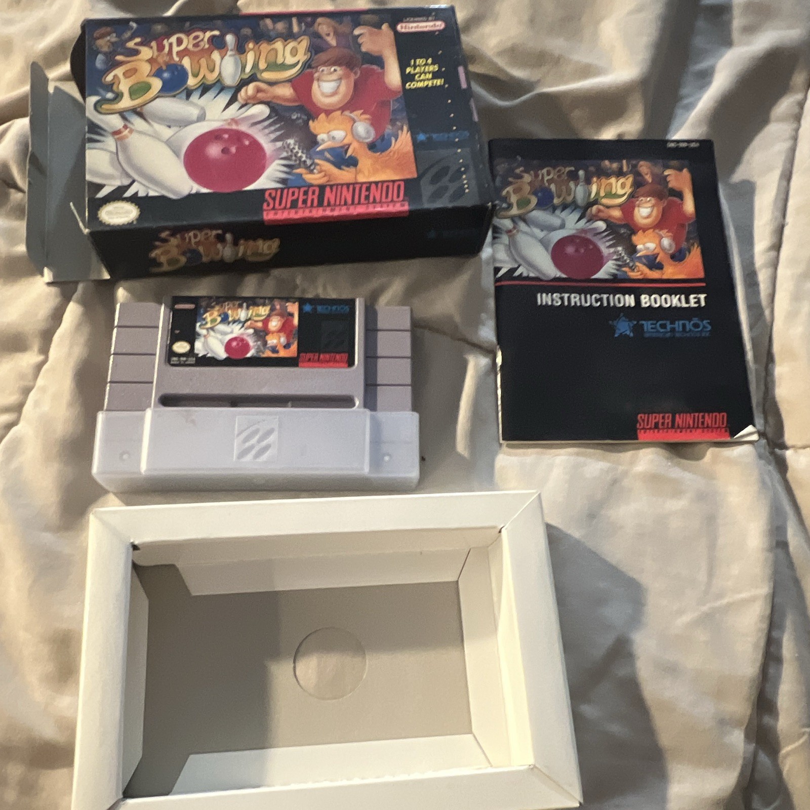 Technos Super Bowling SNES CIB Complete in Box w/ Manual NTSC-U/C