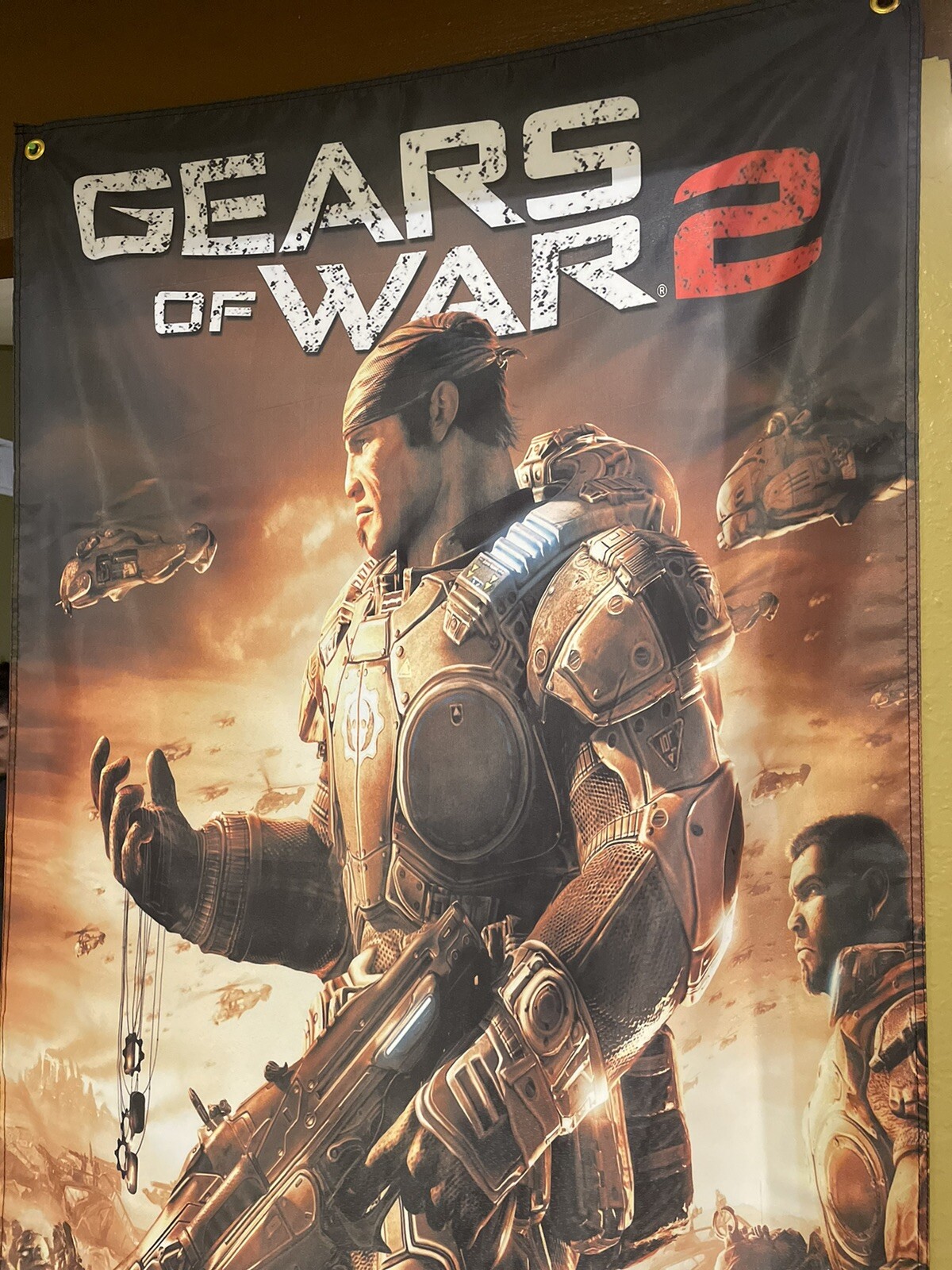 Gears Of War 2 5ft Flag Microsoft XBOX 360 2008 Poster GOW