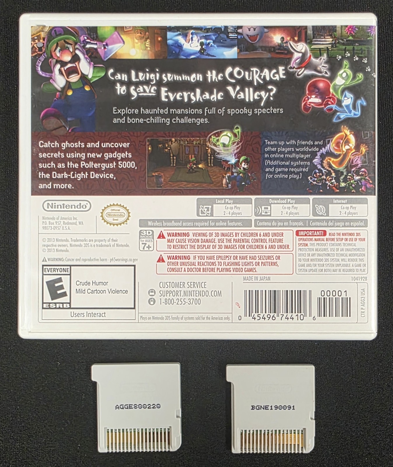 Luigi’s Mansion 1 & Dark Moon Bundle (Nintendo 3DS) Lot of 2 – Tested