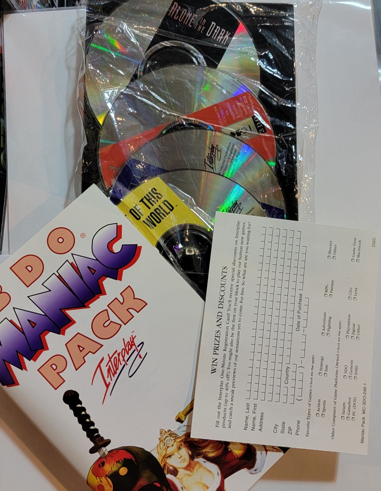 3DO Maniac Pack (Panasonic 3DO) Way Warrior Alone in the Dark Battle Chess