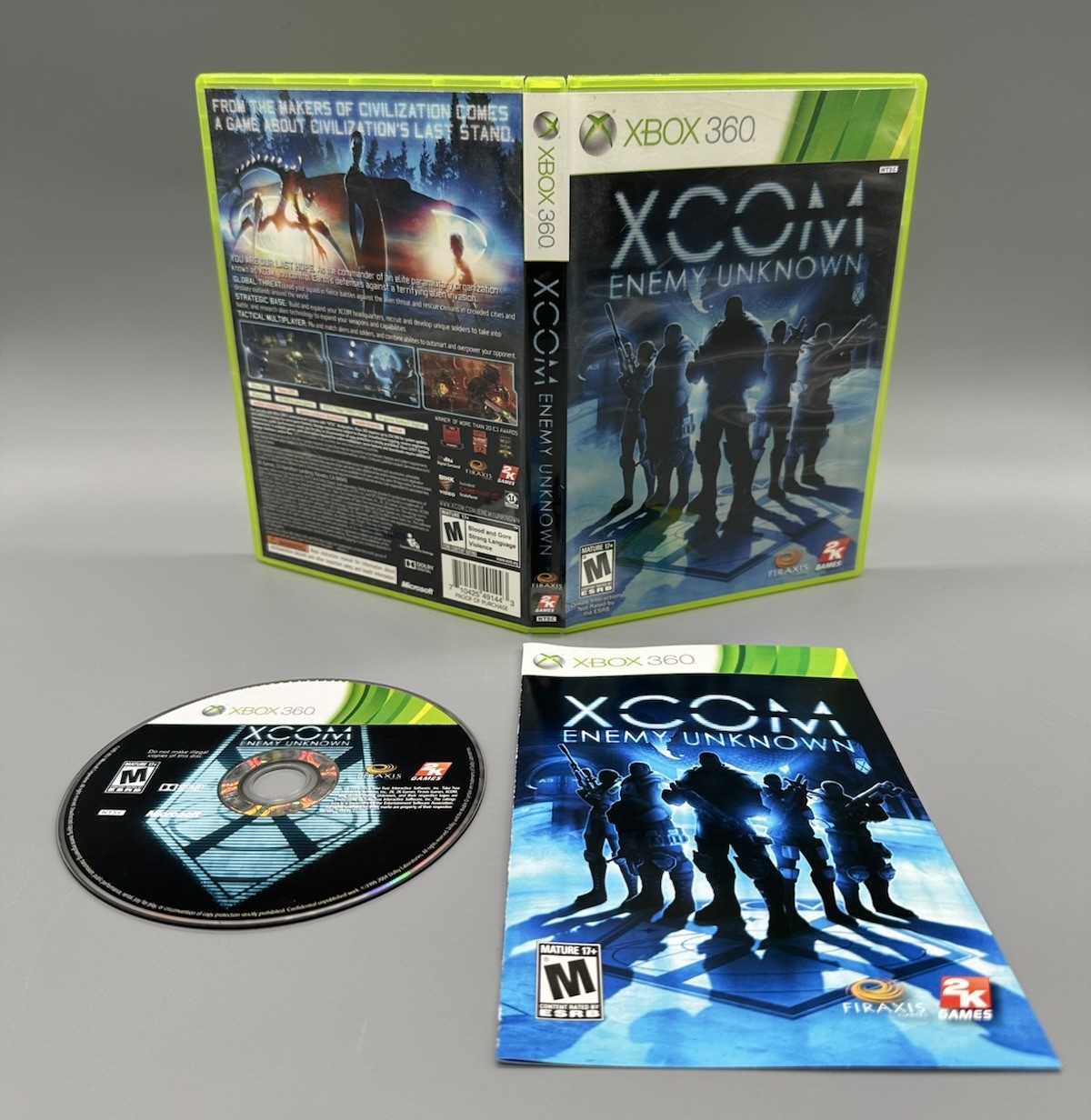 XCOM: Enemy Unknown (Microsoft Xbox 360, 2012) CIB Complete Tested