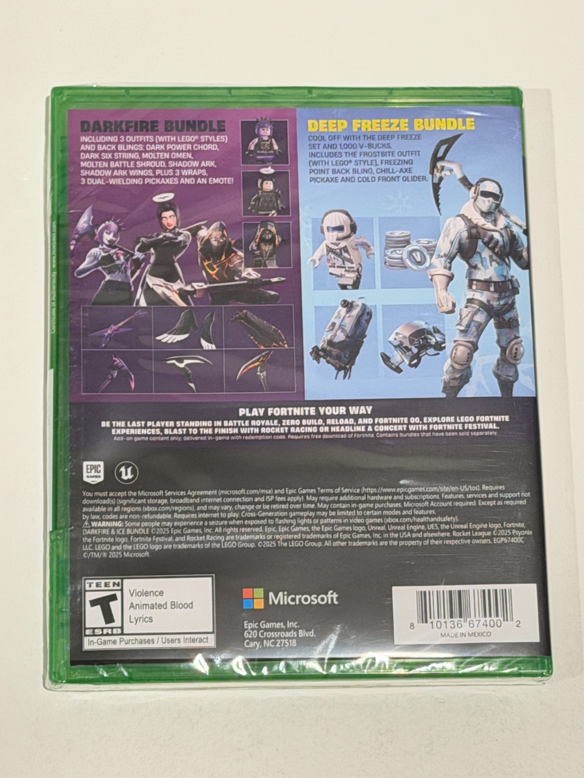 Fortnite Darkfire/Ice Deep Freeze Bundle -Xbox One Series X/S 1,000 V-Bucks NEW