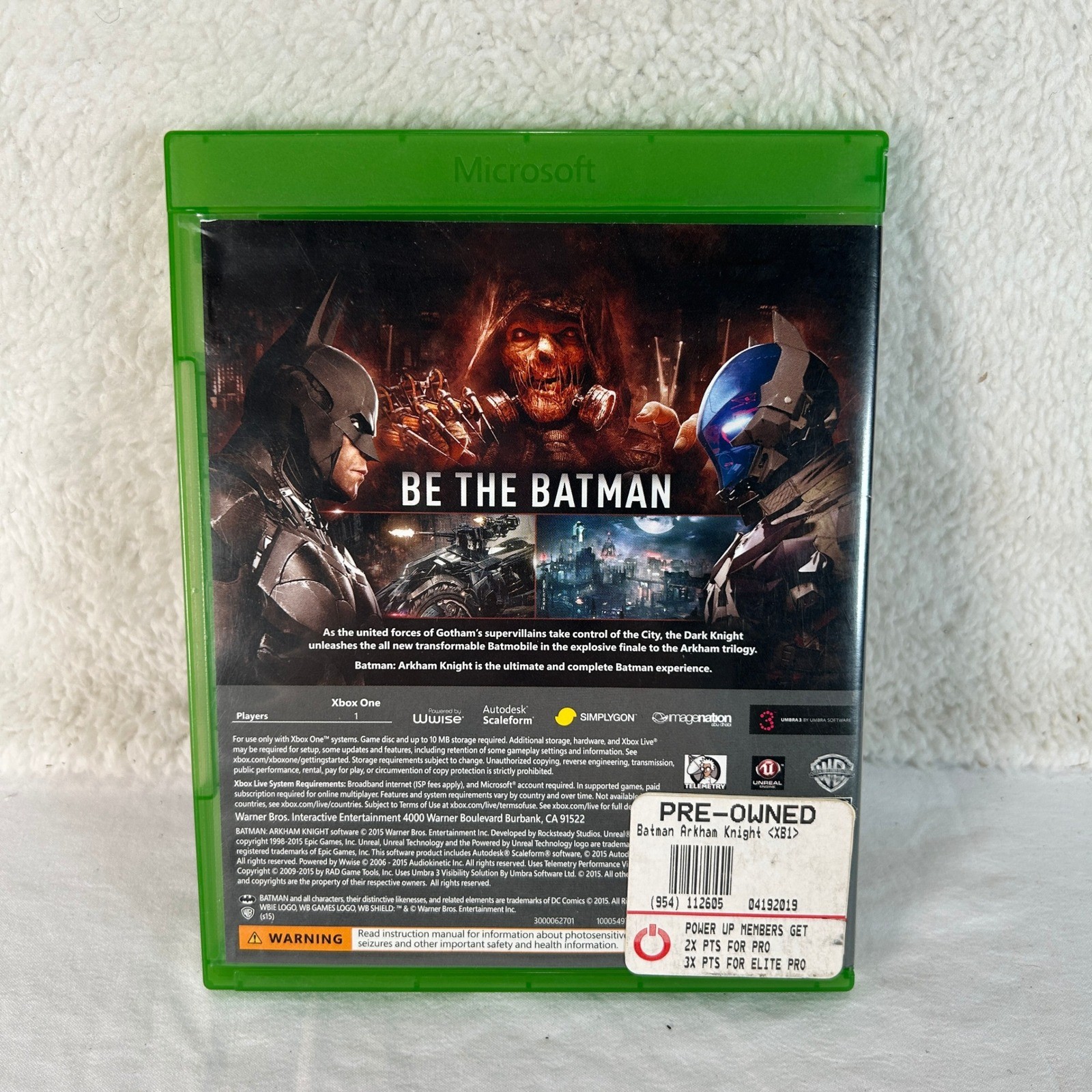 Batman Arkham Knight Video Game for Xbox One Complete CIB